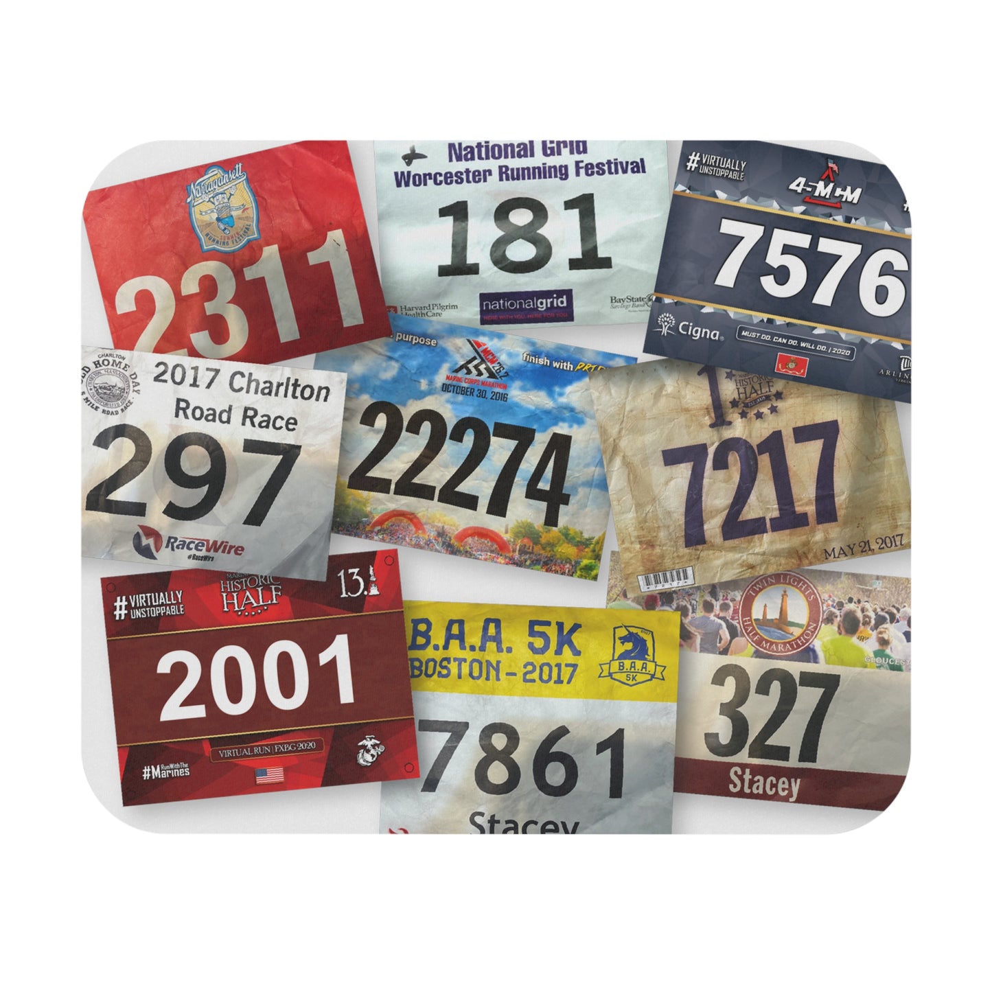 Custom Race bib Mouse Pad (Rectangle)