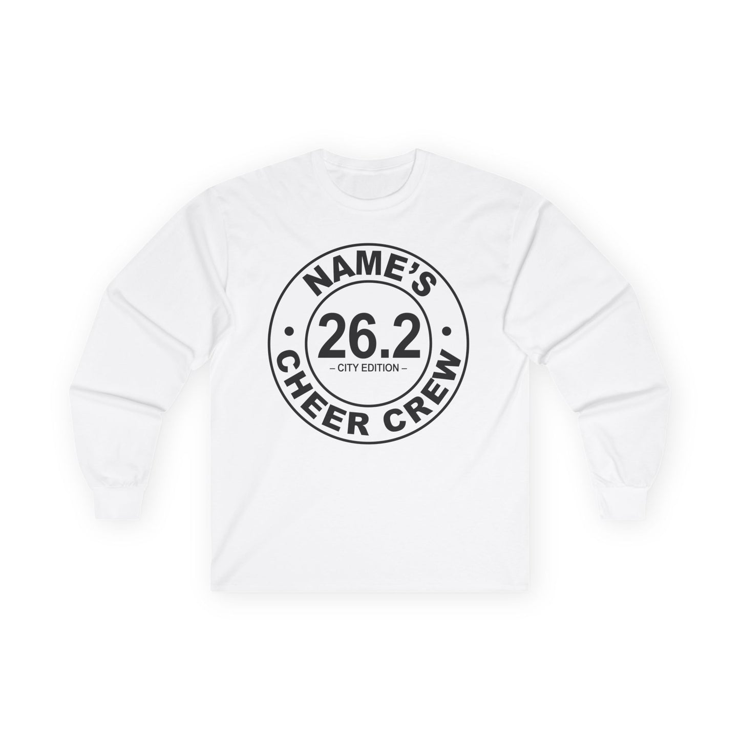 Personalized Long Sleeve Tee for Marathon Enthusiasts, Running Gear, Cheer Crew Shirt, Custom Name Gift, Activewear for Runners