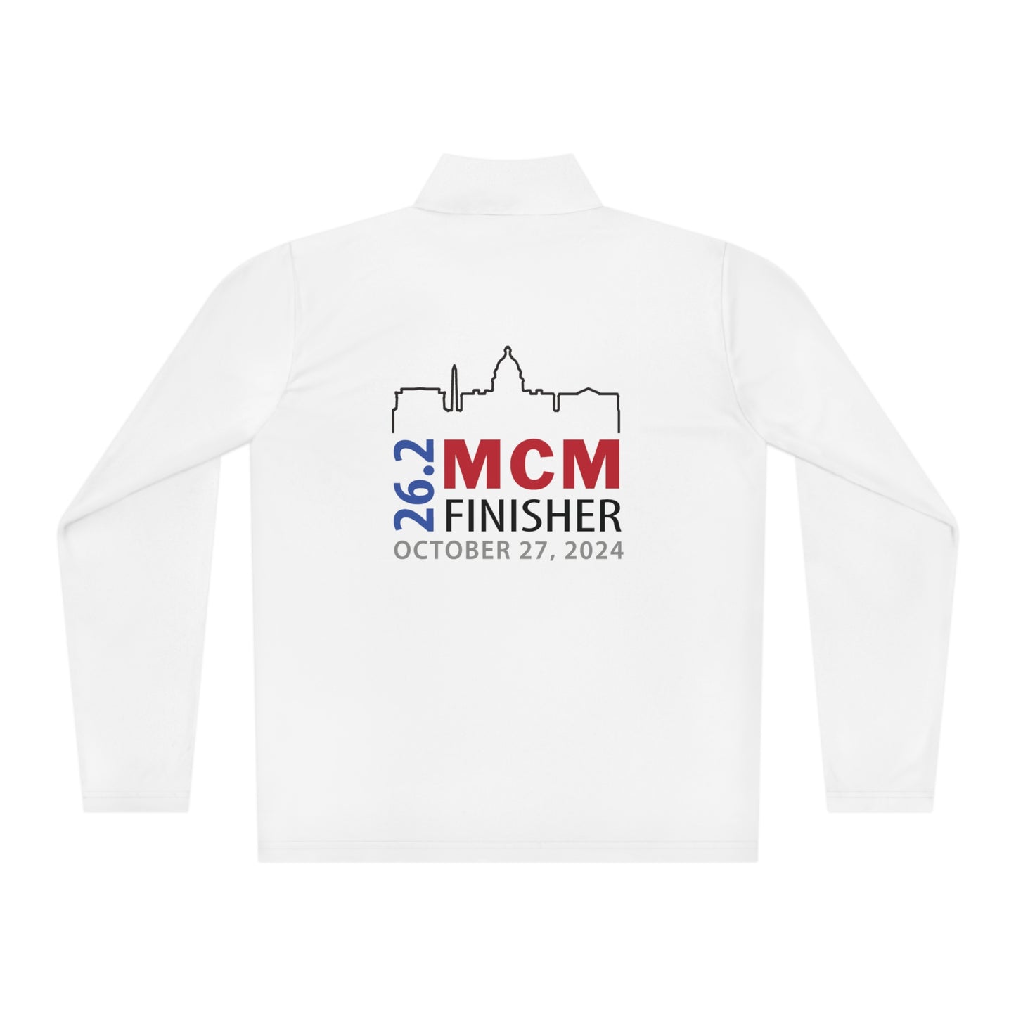 2024 MCM Finisher Unisex Quarter-Zip Pullover-Runs Large Check Size chart