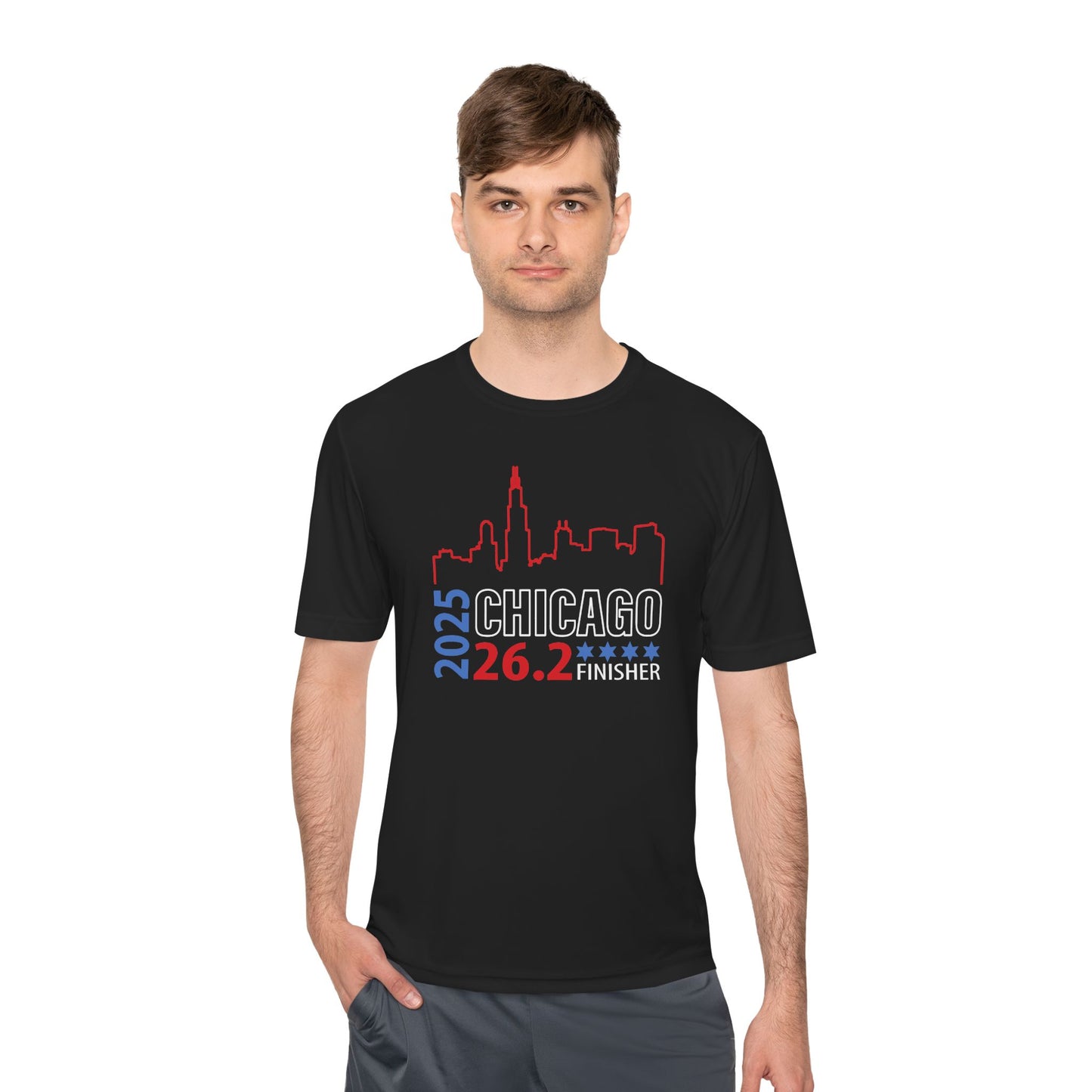 2025 Chicago 26.2 Finisher Tee, Unisex Moisture Wicking Shirt, Running Gear, Sportswear, Gift for Runners, Marathon Training Apparel
