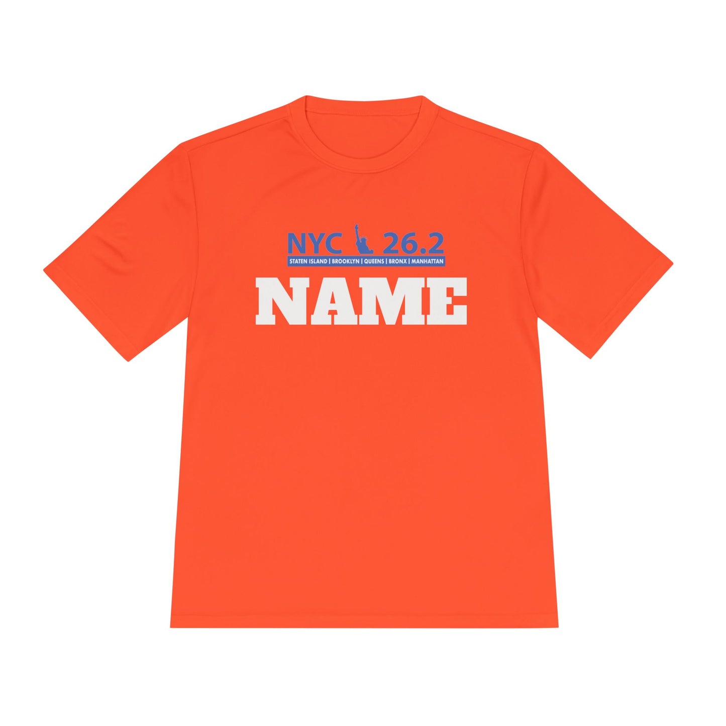 Customizable Marathon Moisture Wicking Tee, NYC, Running Shirt, Gift for Runners, Sports Apparel, Marathon Shirt, Fitness Gift