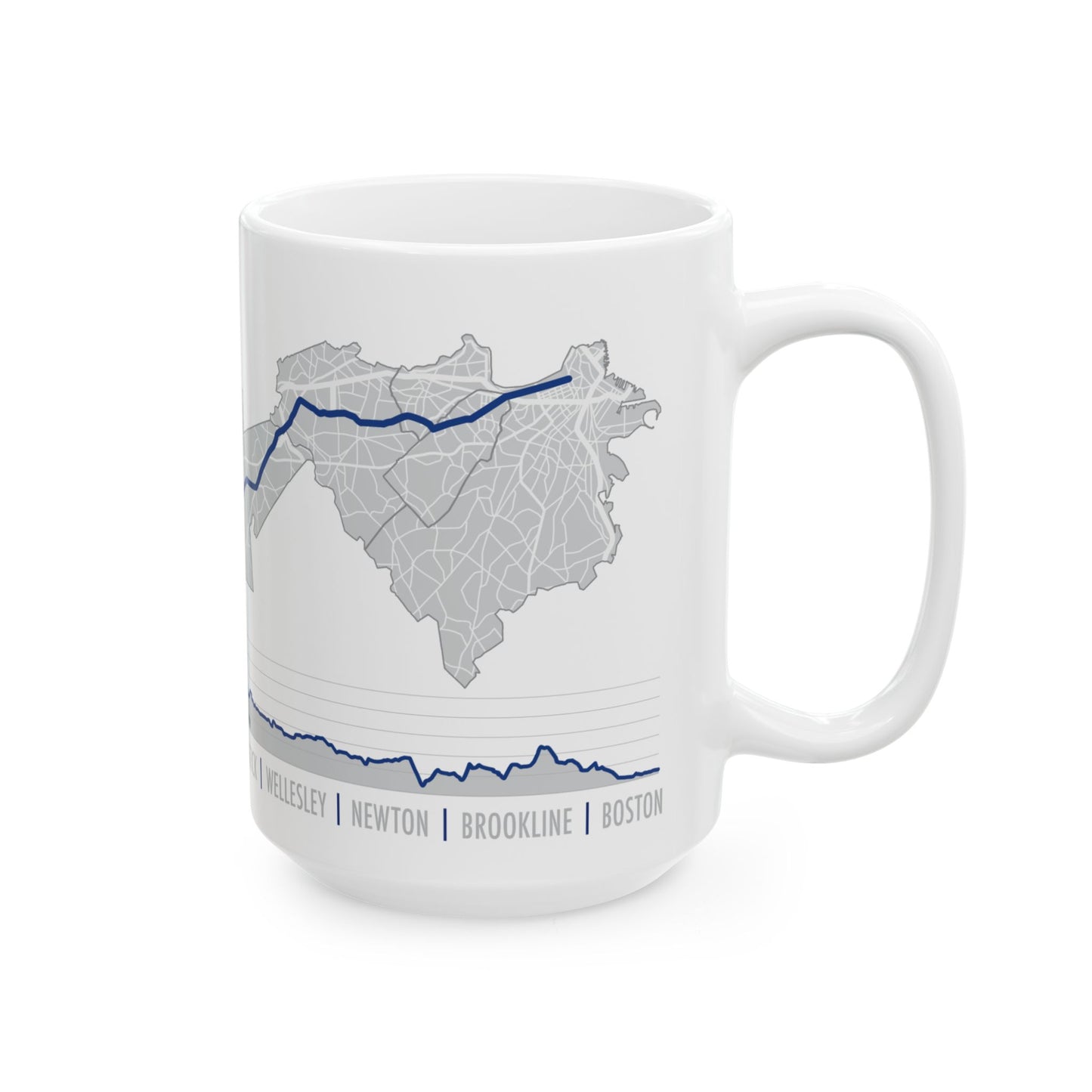 Boston 26.2 Mug, Customize with Date, Bib# and Time Ceramic Mug, 15oz - Perfect Gift for Runners, and Marathon Enthusiasts