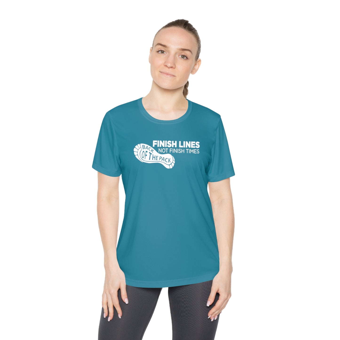 Back of the pack slogan Ladies Competitor Tee