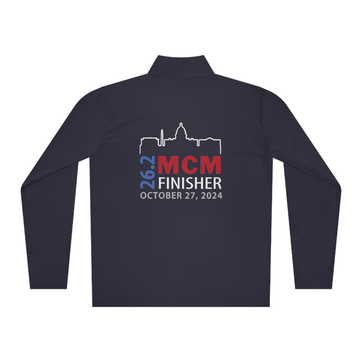 2024 MCM Finisher Unisex Quarter-Zip Pullover-Runs Large Check Size chart