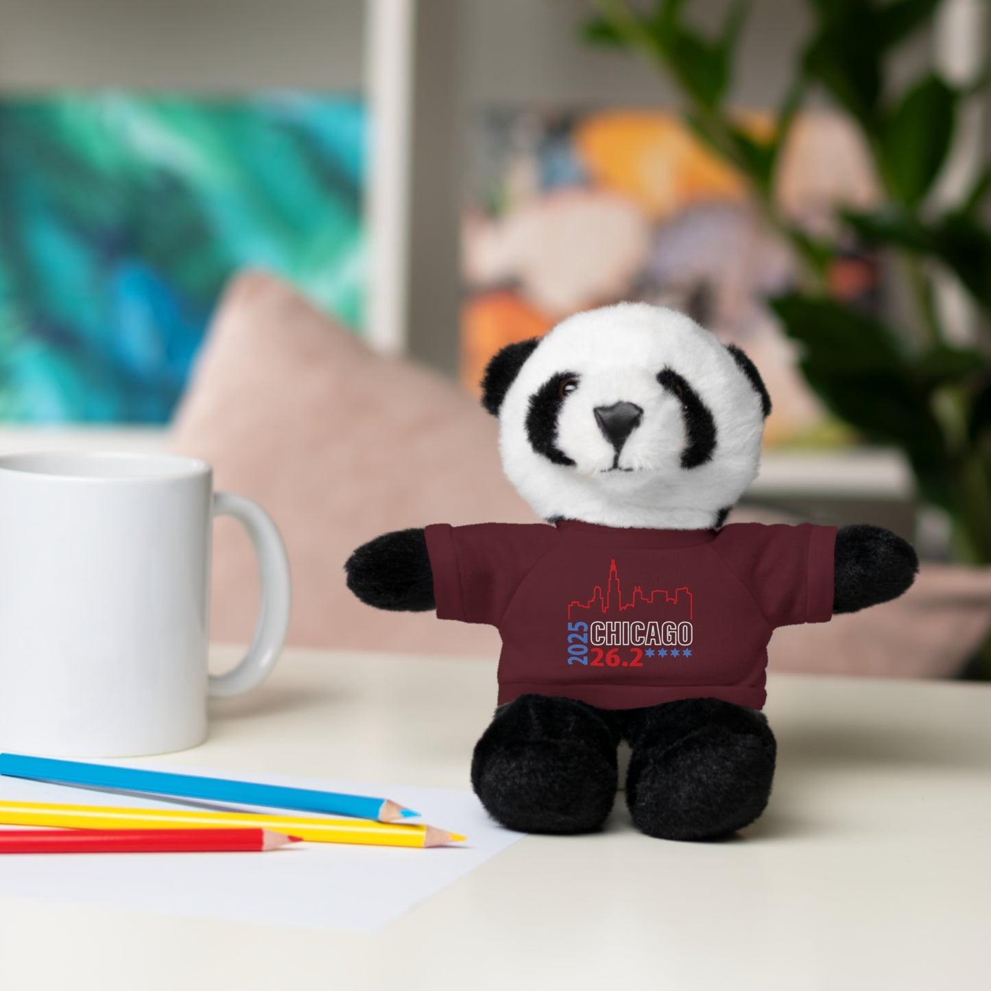 Chicago Marathon Finishers Stuffed Bear, Personalized Gift, Collector's Item, Cute Prize for Kids, Teddy Bear with Tee