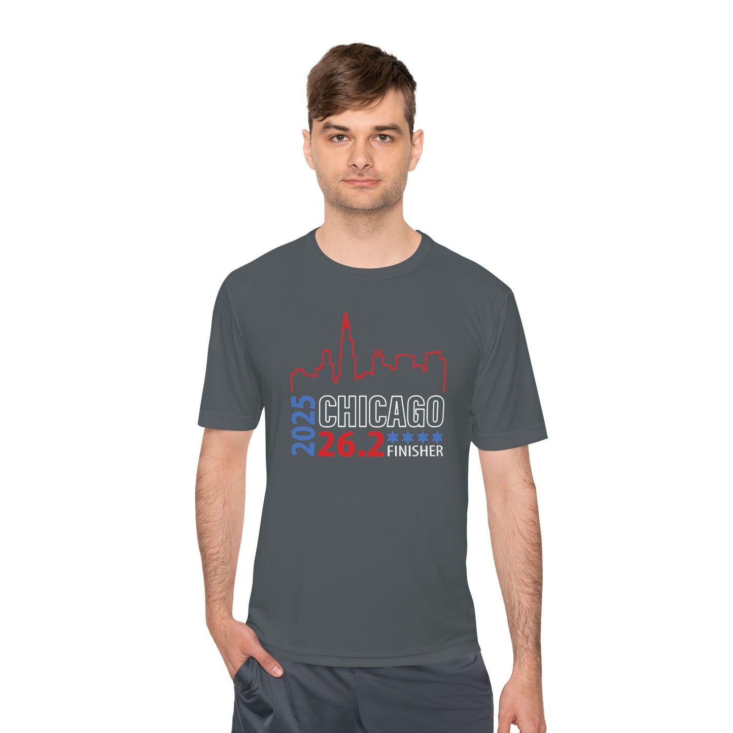 2025 Chicago 26.2 Finisher Tee, Unisex Moisture Wicking Shirt, Running Gear, Sportswear, Gift for Runners, Marathon Training Apparel
