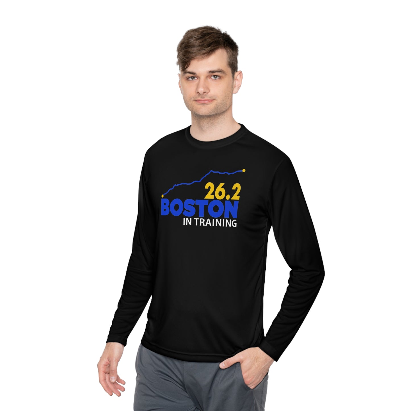 Boston 26.2 in training- Unisex Lightweight Long Sleeve Tee