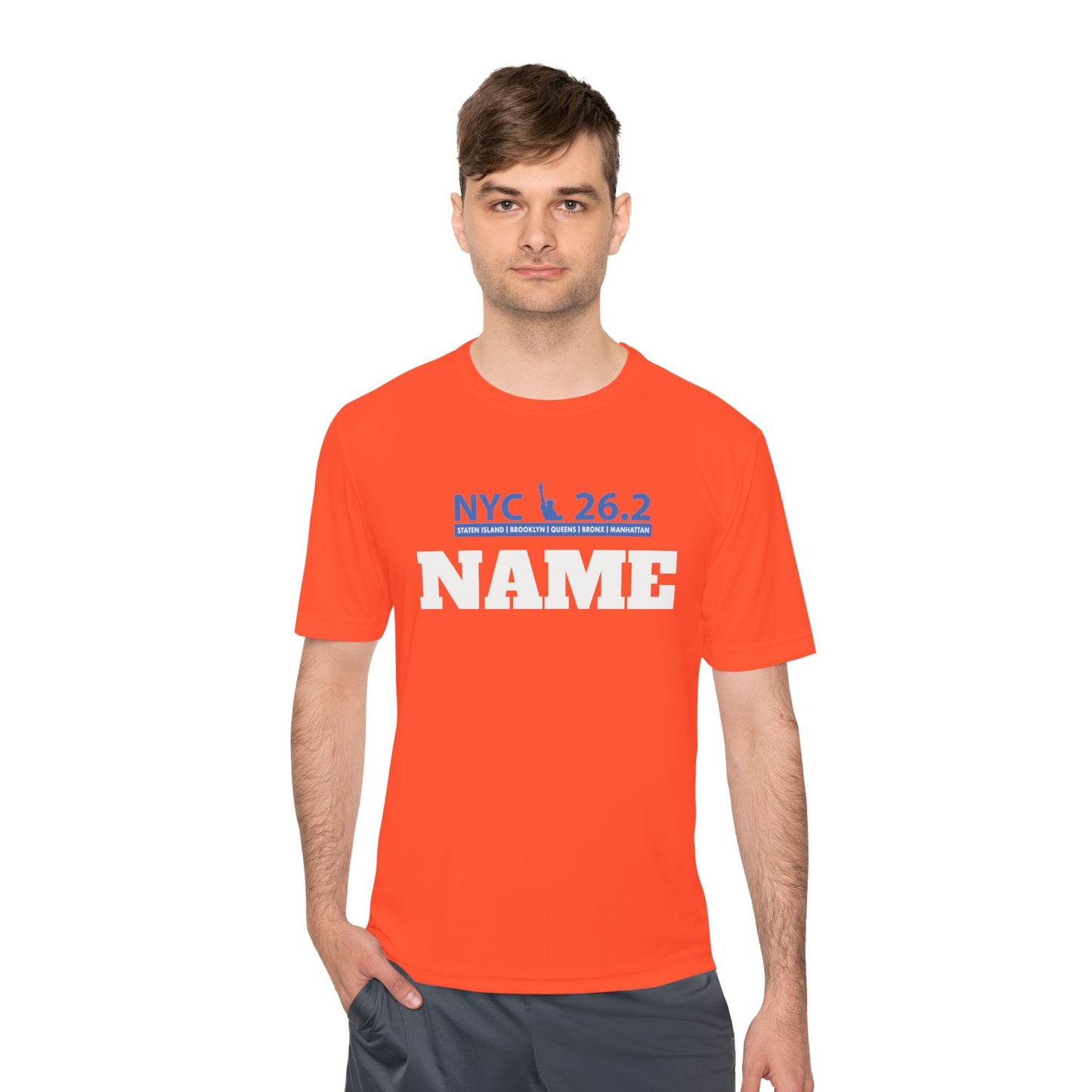 Customizable Marathon Moisture Wicking Tee, NYC, Running Shirt, Gift for Runners, Sports Apparel, Marathon Shirt, Fitness Gift