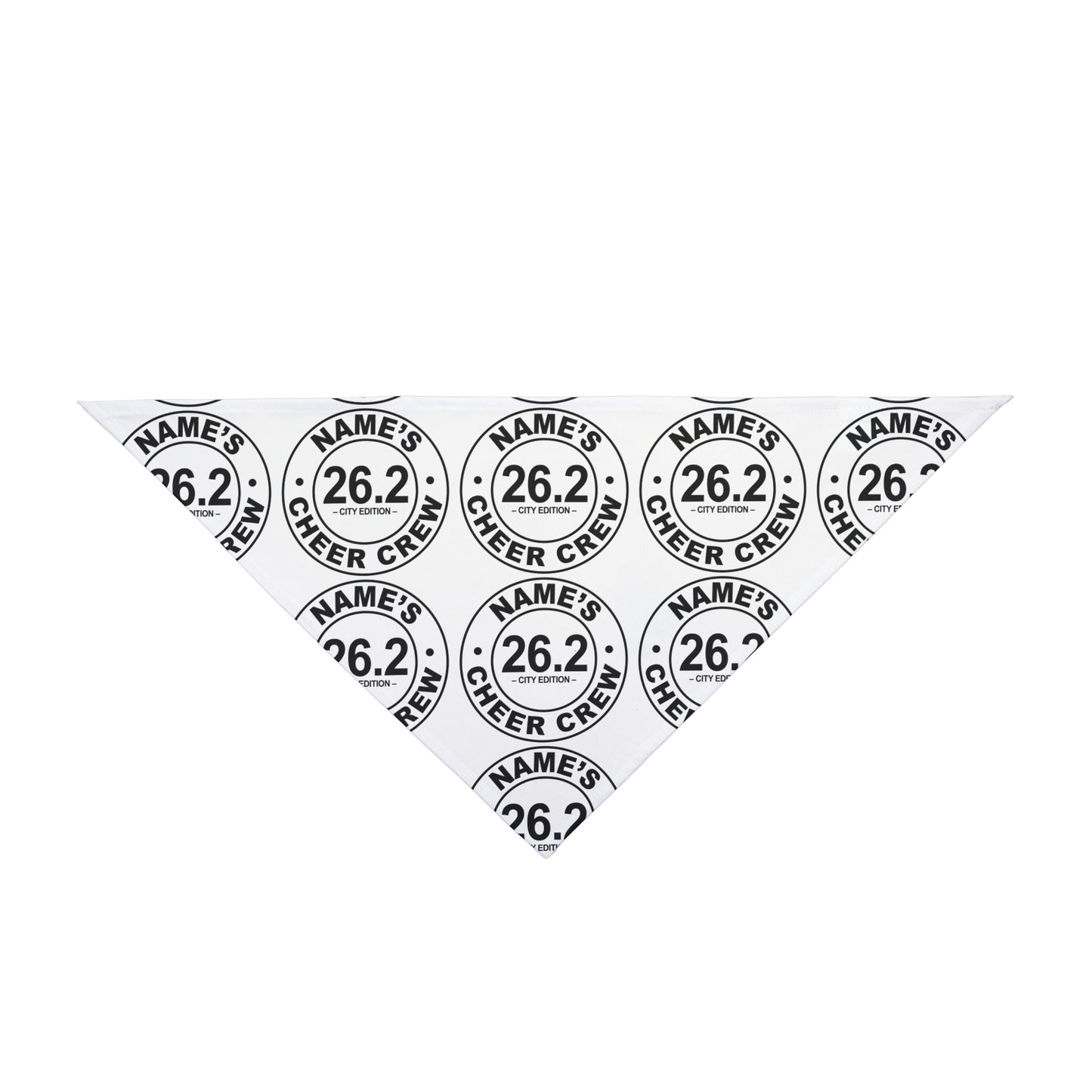 Customizable Pet Bandana Marathon Cheer Crew, Dog Apparel for Events, Dog Scarf, Pet Accessory, Personalized Dog Gear
