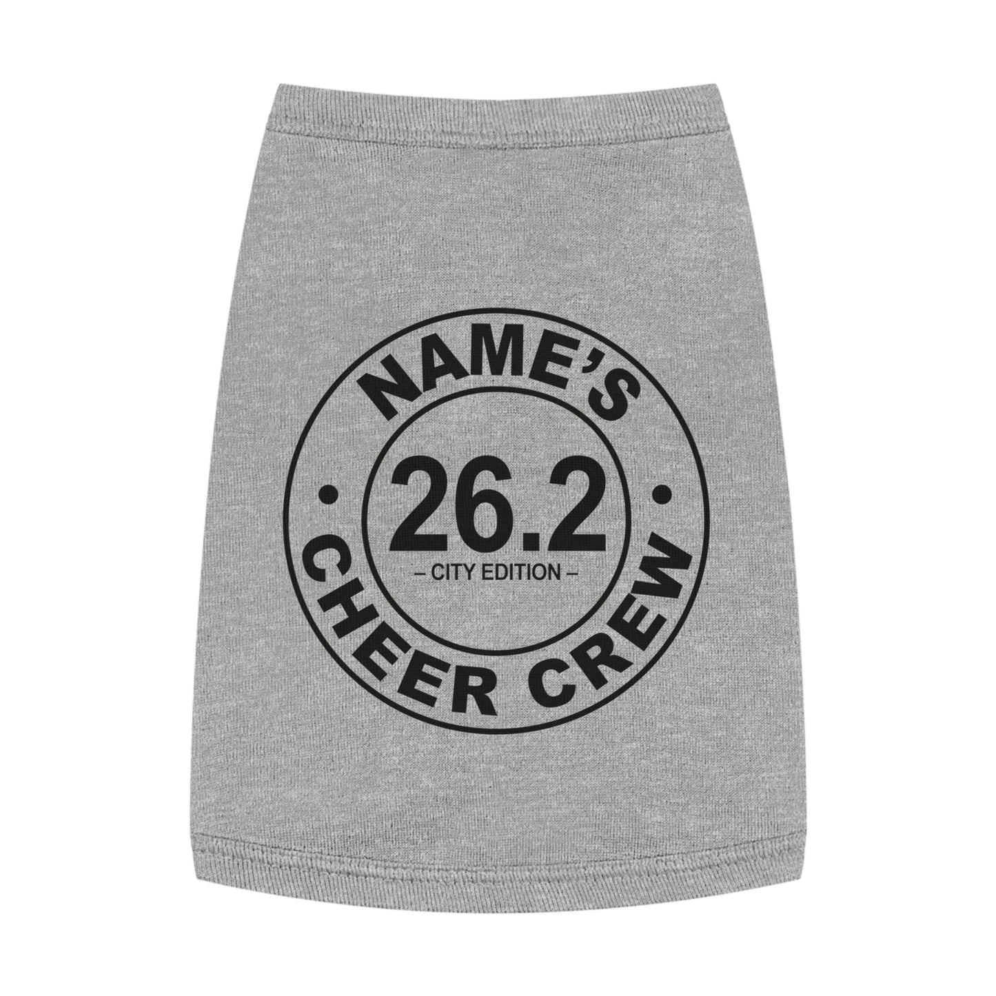 Cheer Crew Pet Tank Top | Personalized Dog Apparel for Runners, Active Pets, Gifts for Pet Lovers, Marathon Support
