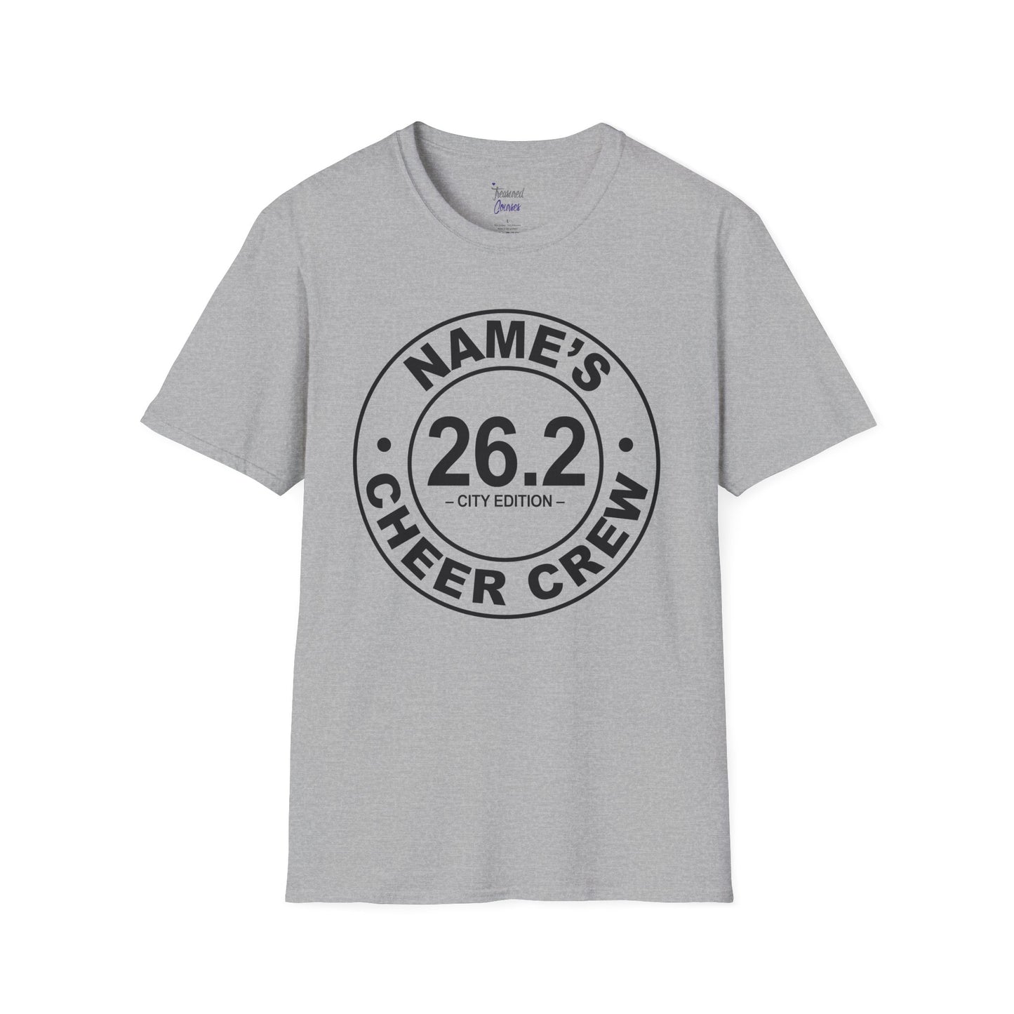 Personalized Cheer Crew T-Shirt, Custom Running Shirt, Marathon Support Tee, Gift for Runners, 26.2 City Edition Tee