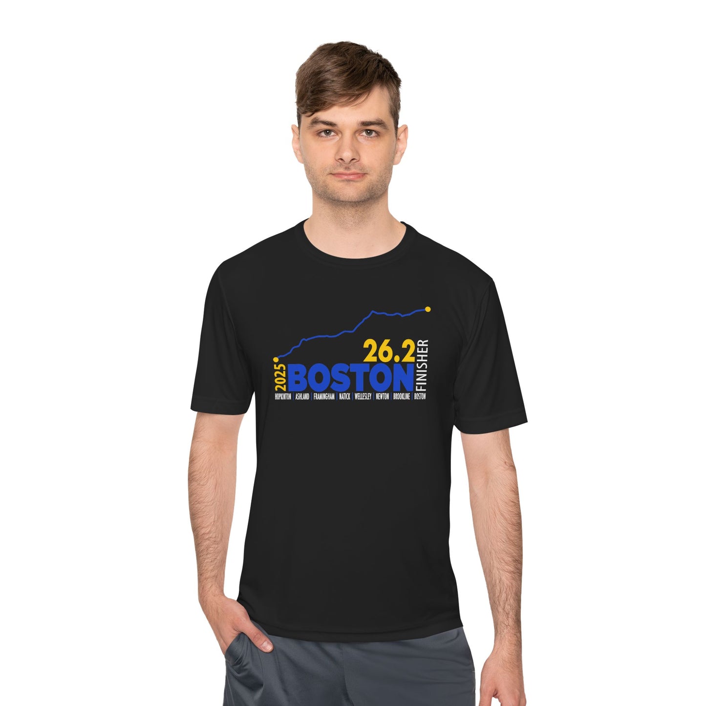 2025 Boston 26.2 Finisher Tee, Unisex Running Shirt, Moisture Wicking Sports Apparel, Fitness Gear, Gift for Runners