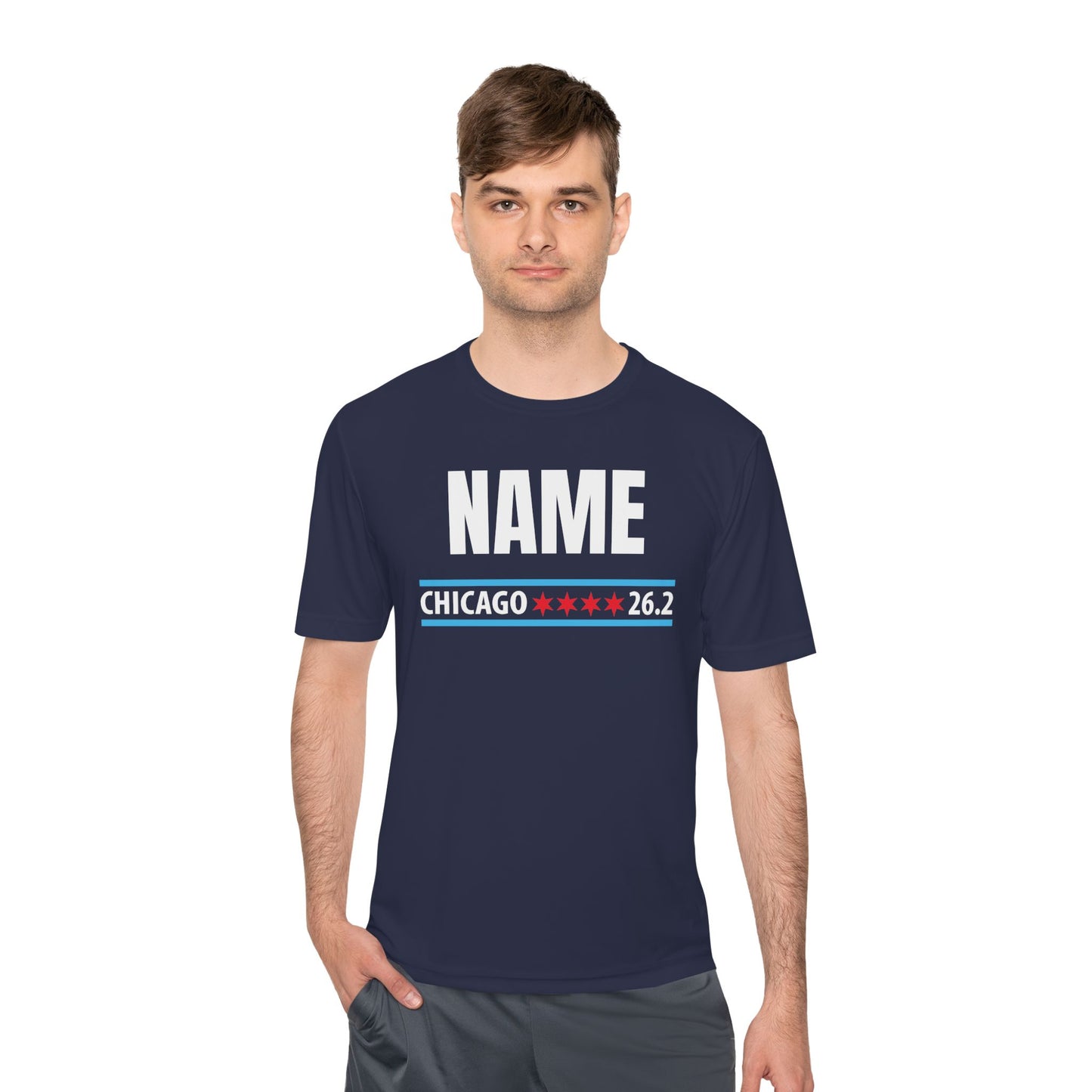 Customizable Chicago Marathon Moisture Wicking Tee, Running Shirt, Gift for Runners, Sports Apparel, Marathon Shirt, Fitness Gift