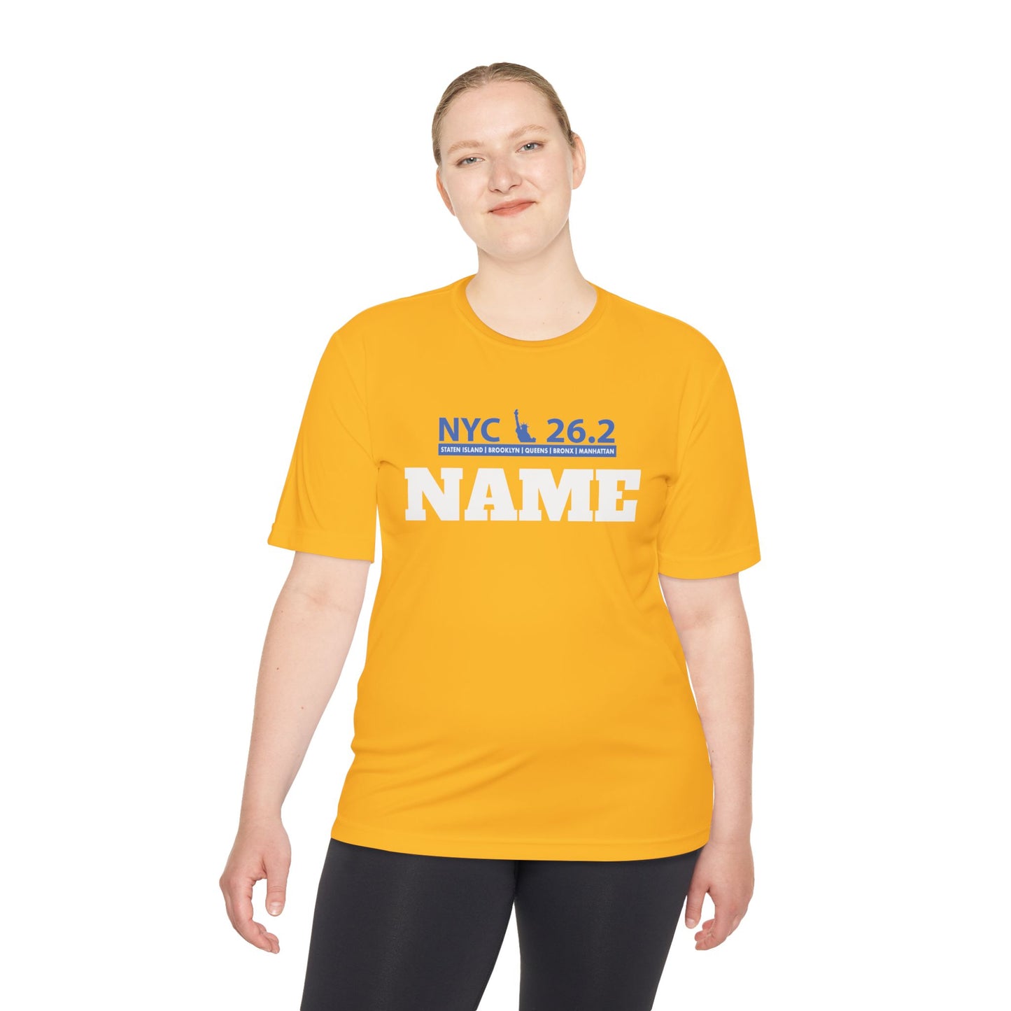Customizable Marathon Moisture Wicking Tee, NYC, Running Shirt, Gift for Runners, Sports Apparel, Marathon Shirt, Fitness Gift