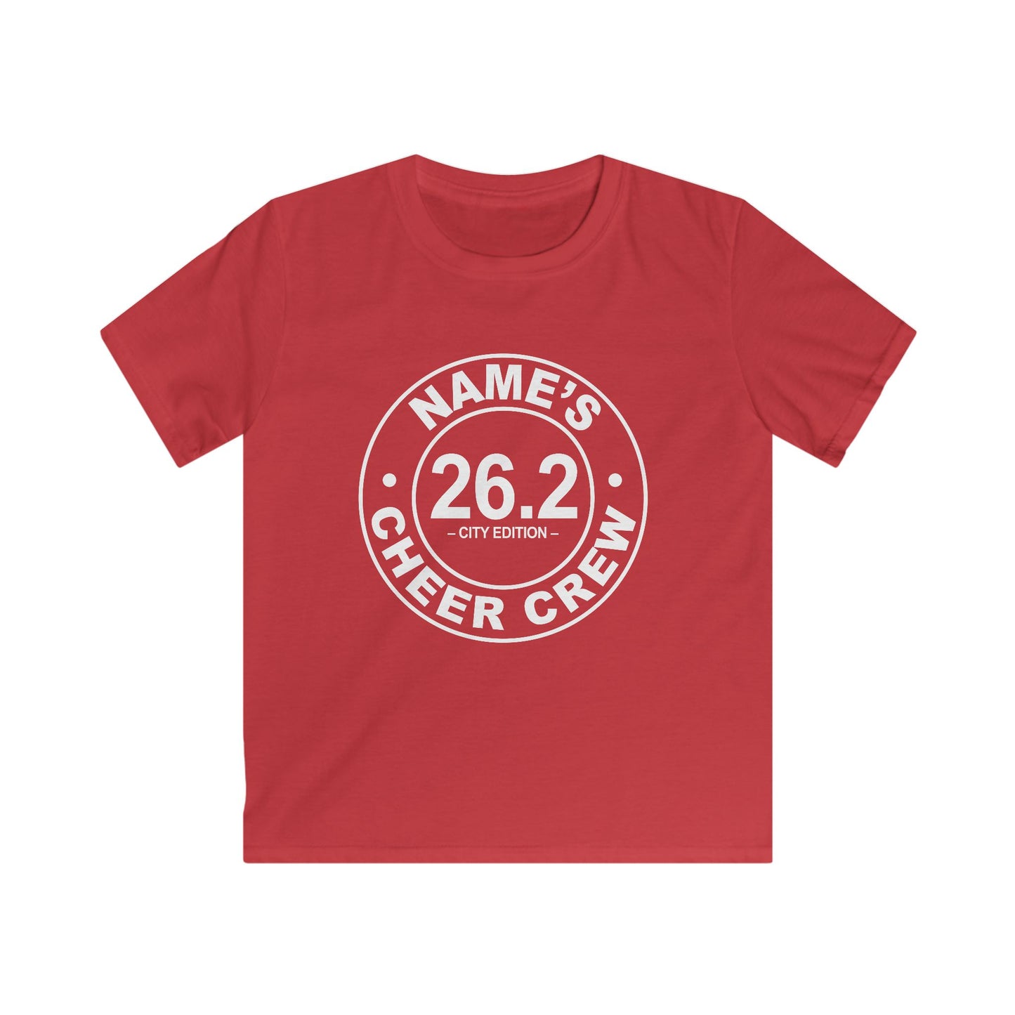 Personalized Kids Cheer Crew Tee - Ideal for Runners, Gifts for Sports Events, Running Fan Merchandise, Youth Apparel, Birthday Gift