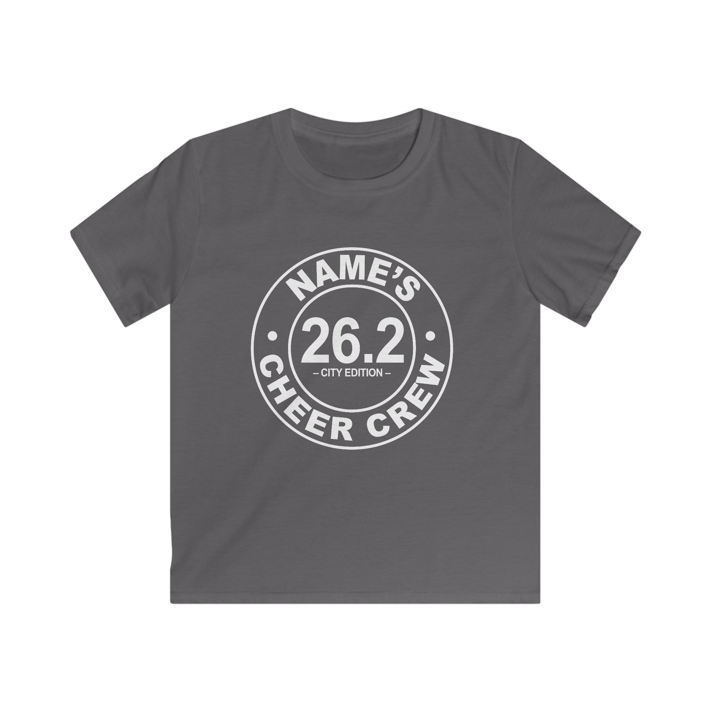 Personalized Kids Cheer Crew Tee - Ideal for Runners, Gifts for Sports Events, Running Fan Merchandise, Youth Apparel, Birthday Gift