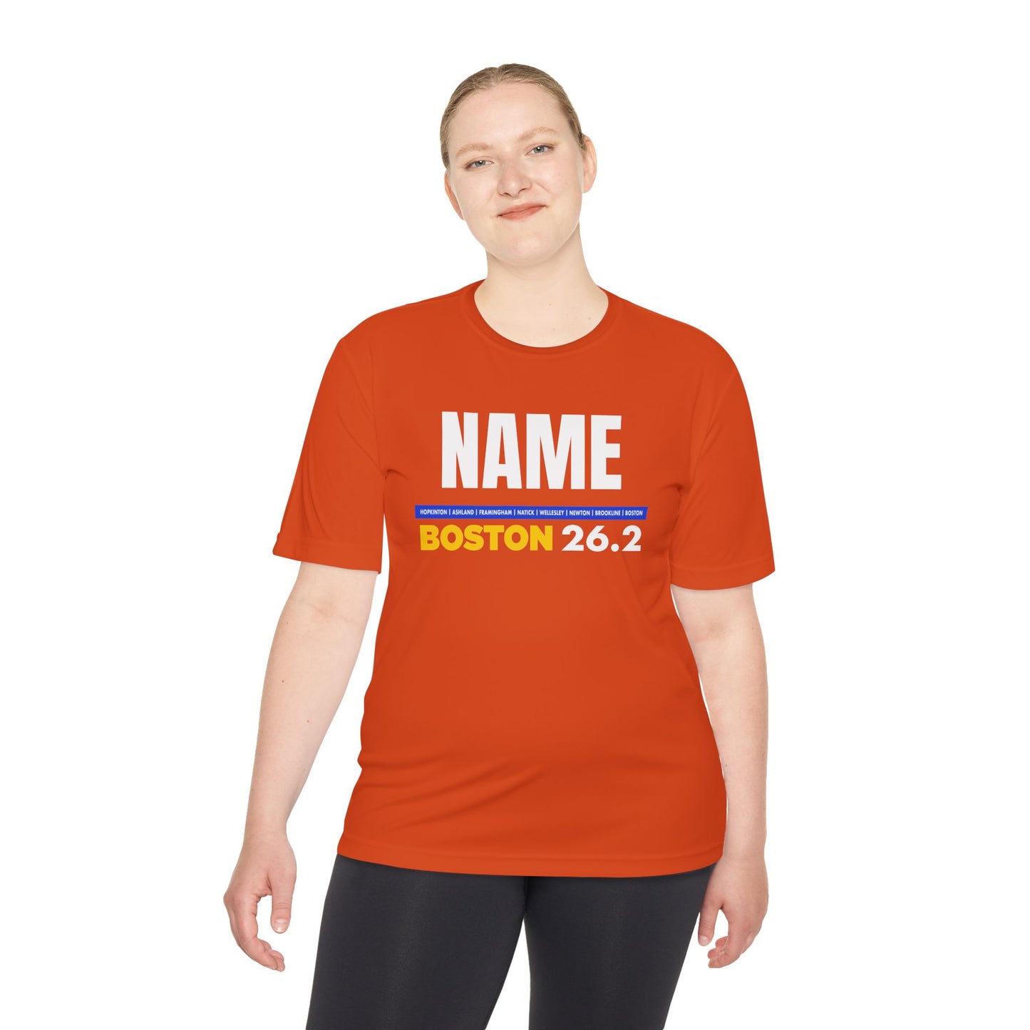 Customizable Marathon Moisture Wicking Tee, Boston, Running Shirt, Gift for Runners, Sports Apparel, Marathon Shirt, Fitness Gift
