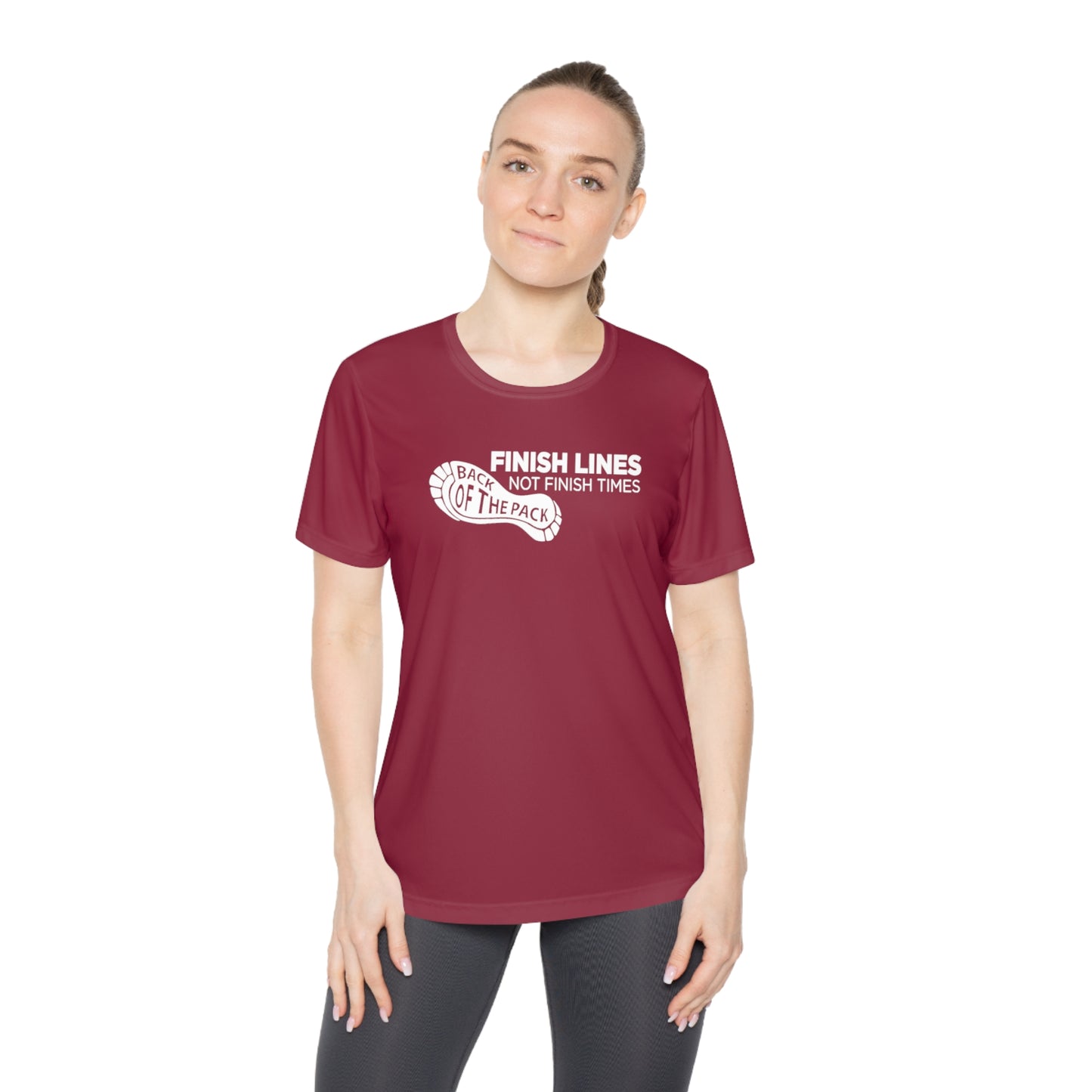 Back of the pack slogan Ladies Competitor Tee