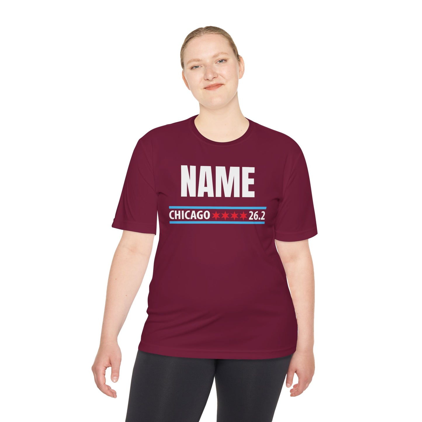 Customizable Chicago Marathon Moisture Wicking Tee, Running Shirt, Gift for Runners, Sports Apparel, Marathon Shirt, Fitness Gift