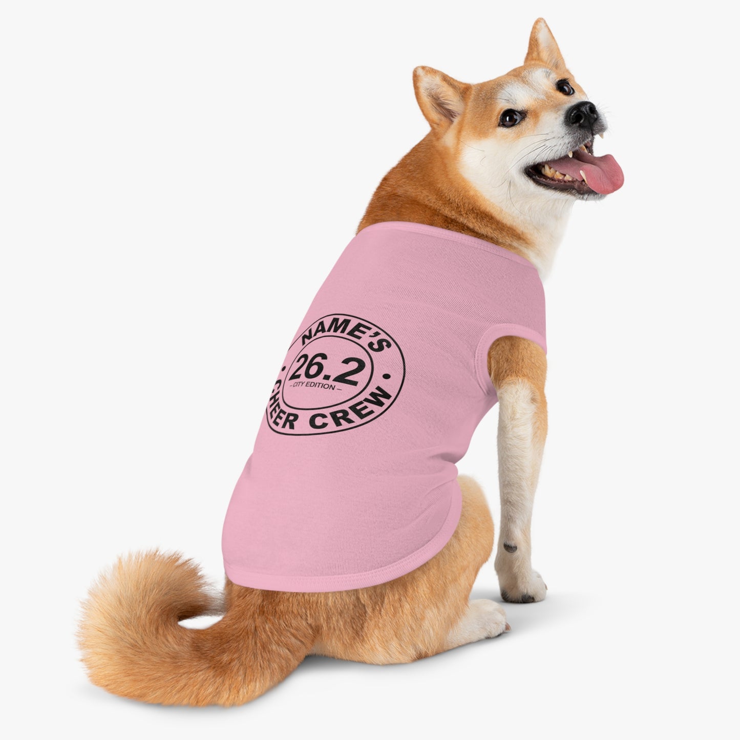 Cheer Crew Pet Tank Top | Personalized Dog Apparel for Runners, Active Pets, Gifts for Pet Lovers, Marathon Support