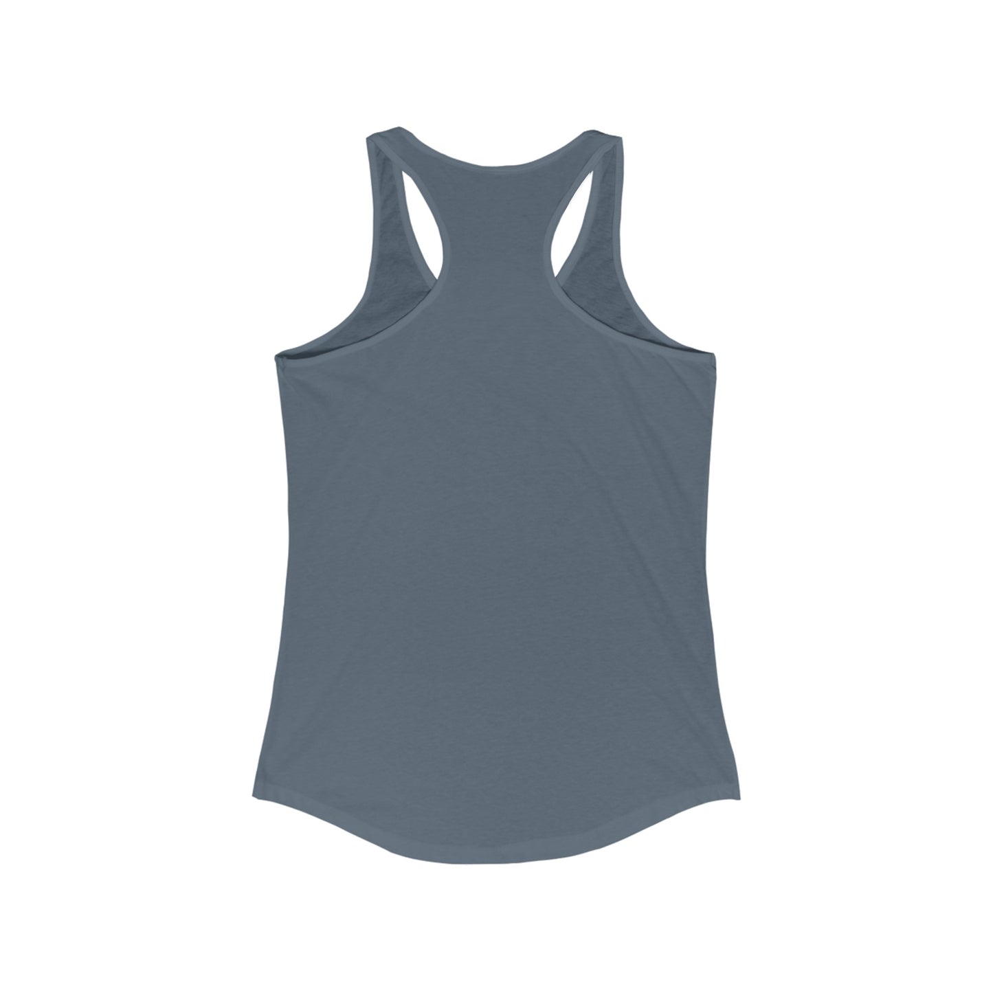 Back of the pack slogan Women's Ideal Racerback Tank