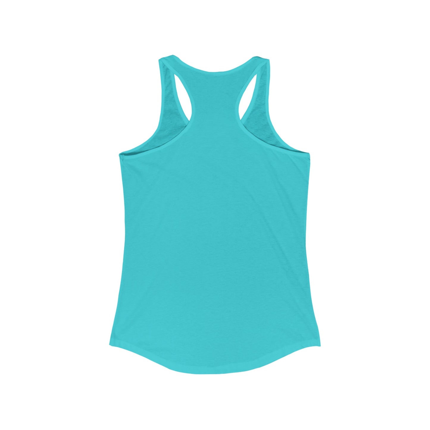 Back of the pack slogan Women's Ideal Racerback Tank