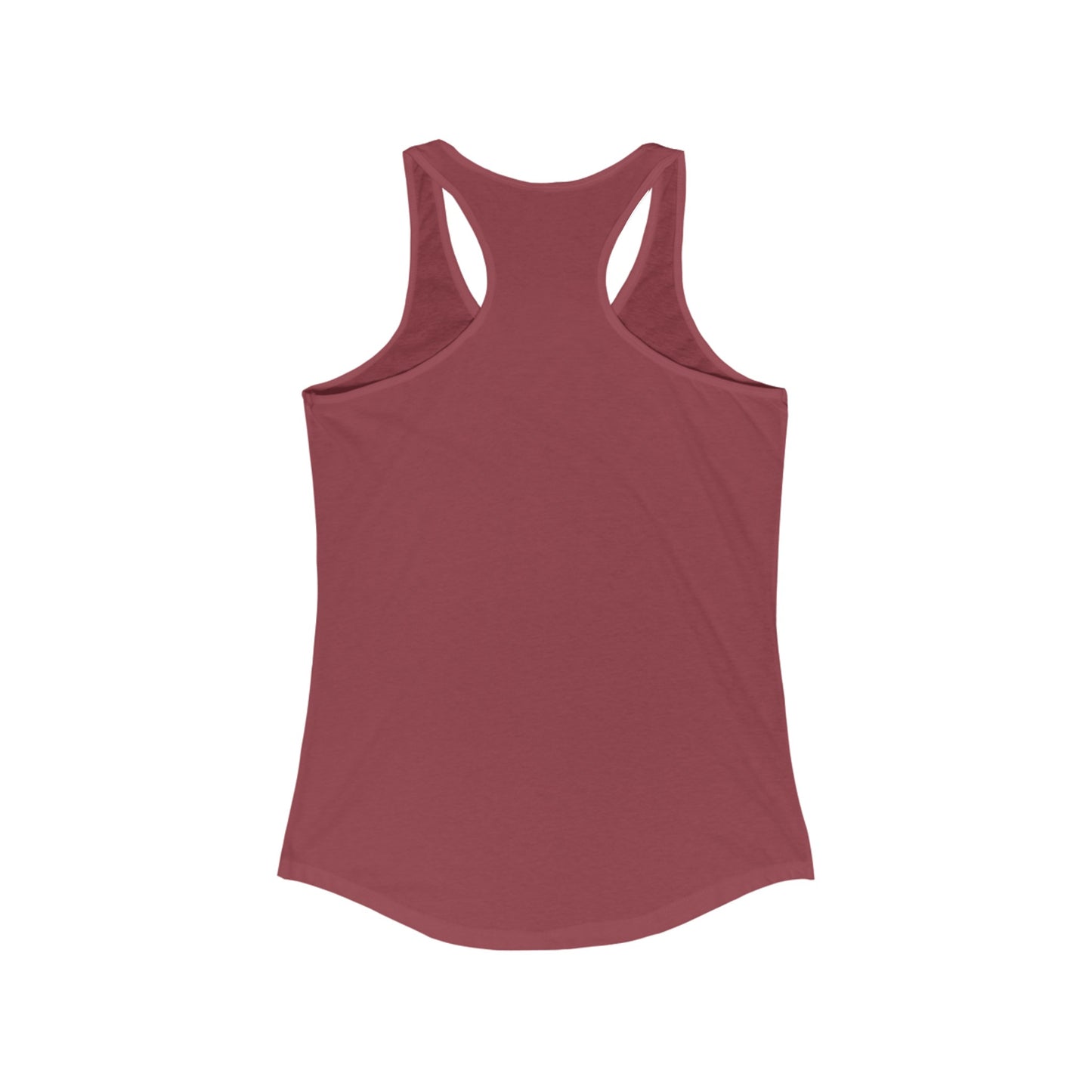 Back of the pack slogan Women's Ideal Racerback Tank