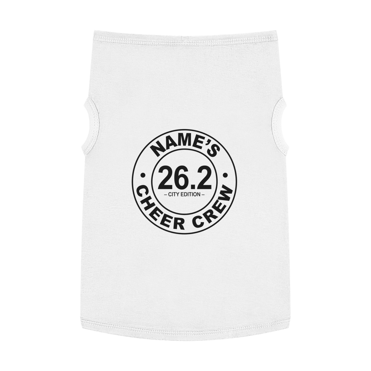 Cheer Crew Pet Tank Top | Personalized Dog Apparel for Runners, Active Pets, Gifts for Pet Lovers, Marathon Support