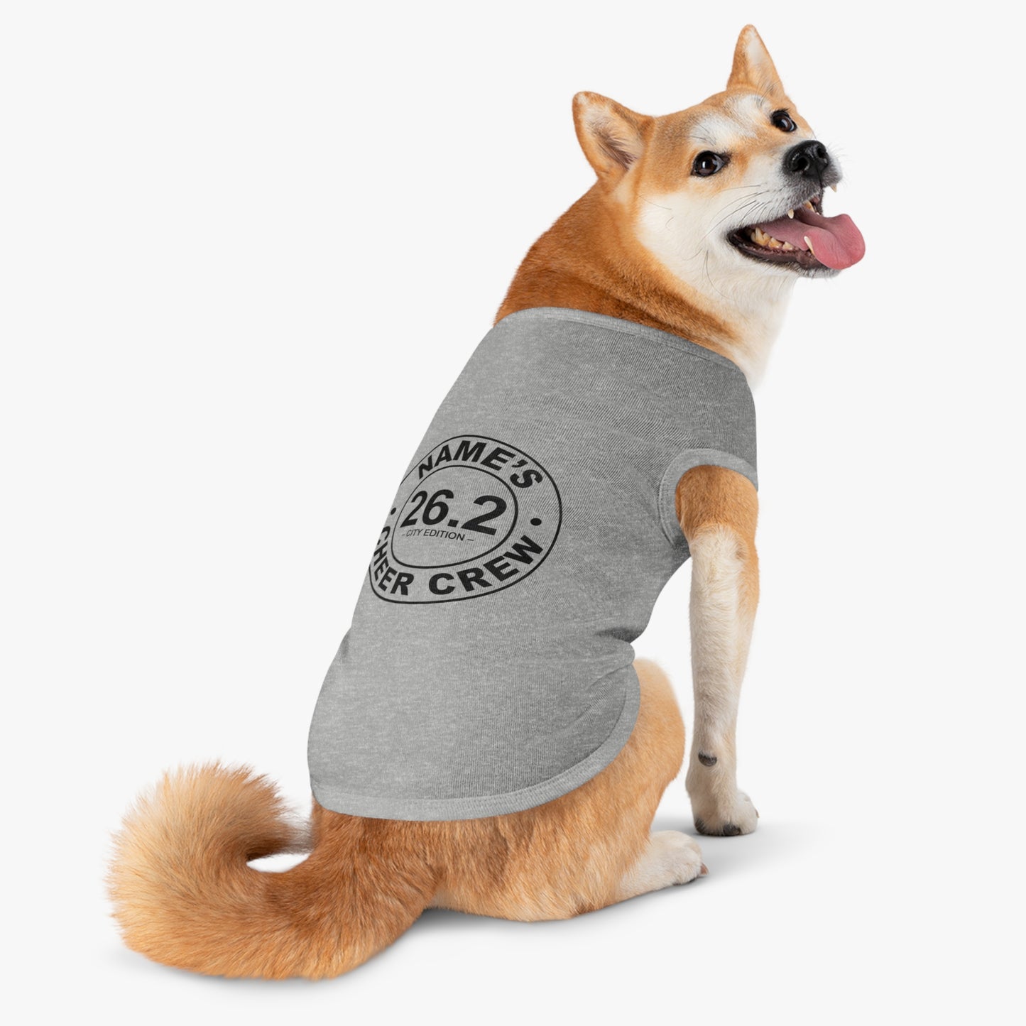 Cheer Crew Pet Tank Top | Personalized Dog Apparel for Runners, Active Pets, Gifts for Pet Lovers, Marathon Support
