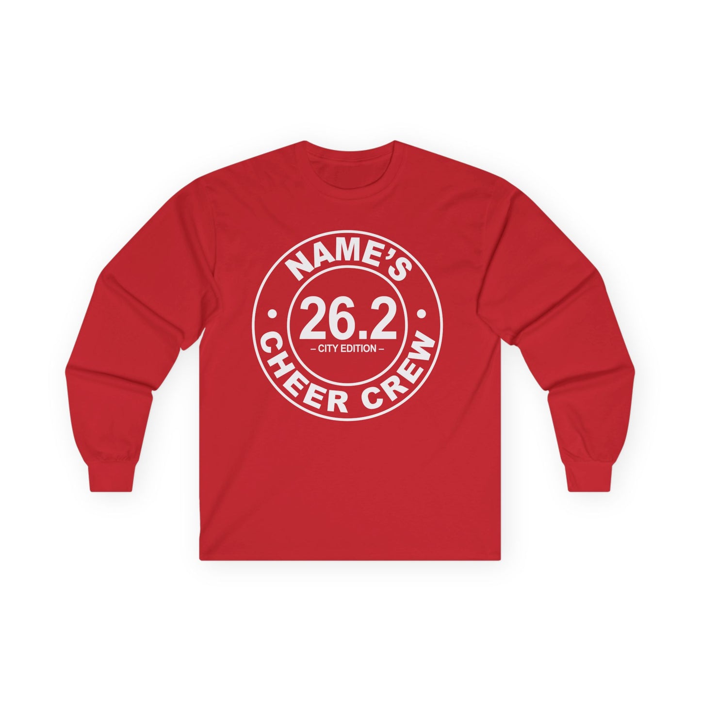 Personalized Long Sleeve Tee for Marathon Enthusiasts, Running Gear, Cheer Crew Shirt, Custom Name Gift, Activewear for Runners