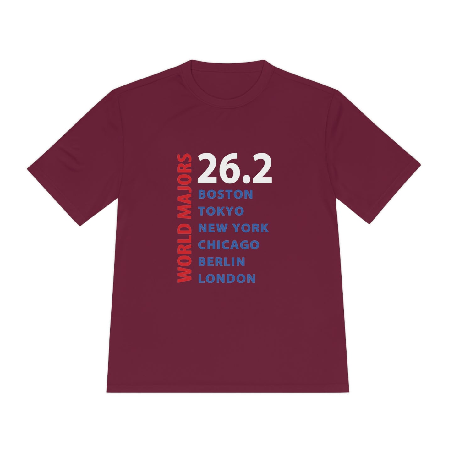 Marathon Majors List Unisex Moisture Wicking Tee