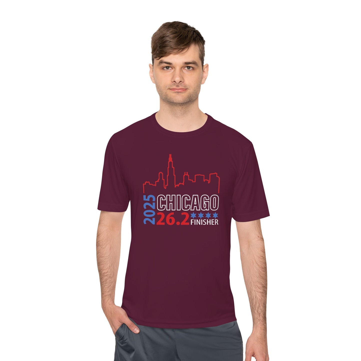 2025 Chicago 26.2 Finisher Tee, Unisex Moisture Wicking Shirt, Running Gear, Sportswear, Gift for Runners, Marathon Training Apparel