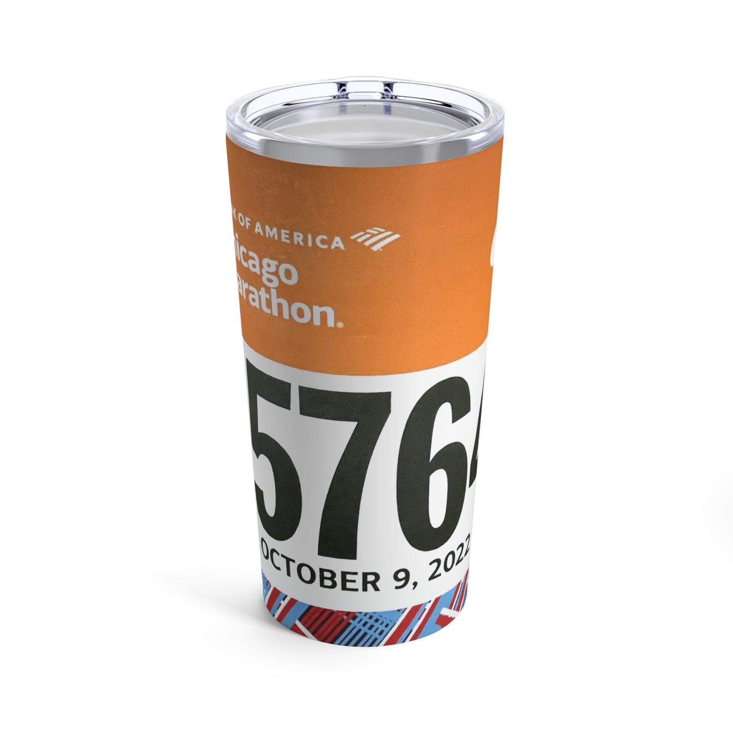 Custom Race Bib Tumbler 20oz