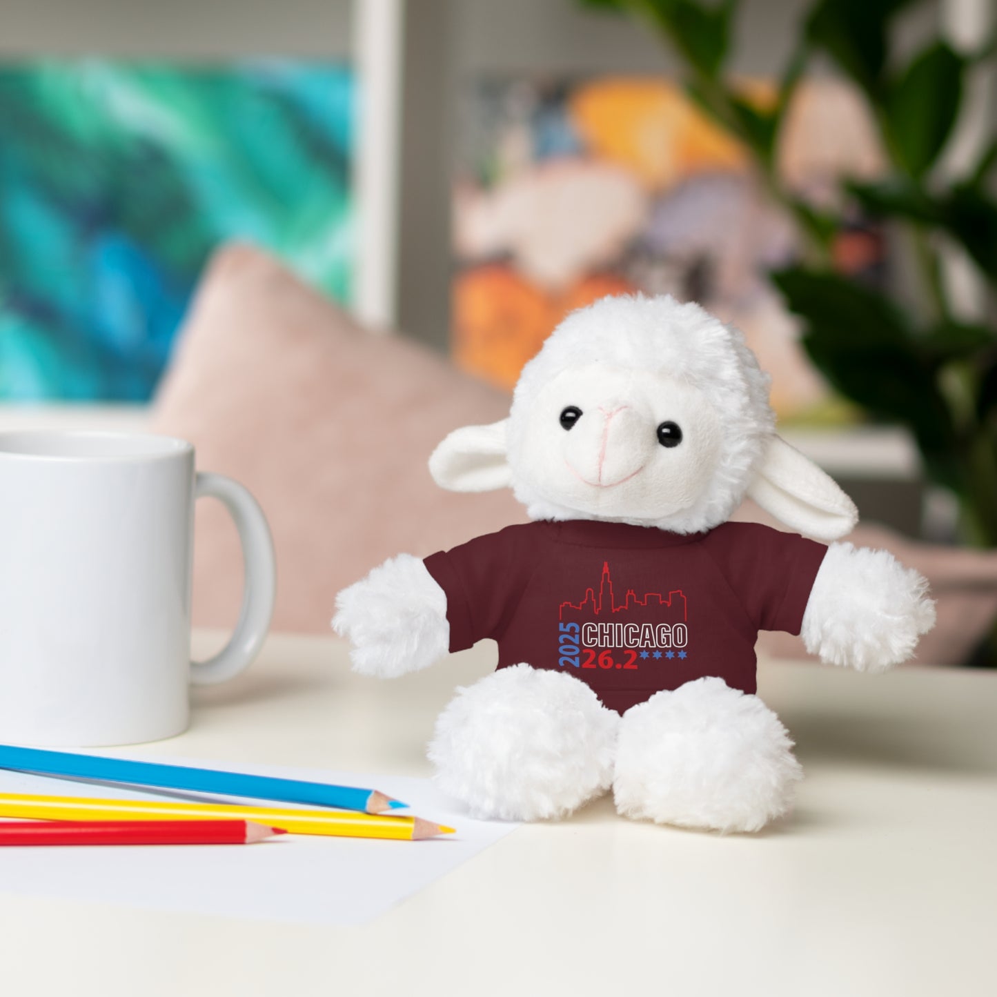 Chicago Marathon Finishers Stuffed Bear, Personalized Gift, Collector's Item, Cute Prize for Kids, Teddy Bear with Tee