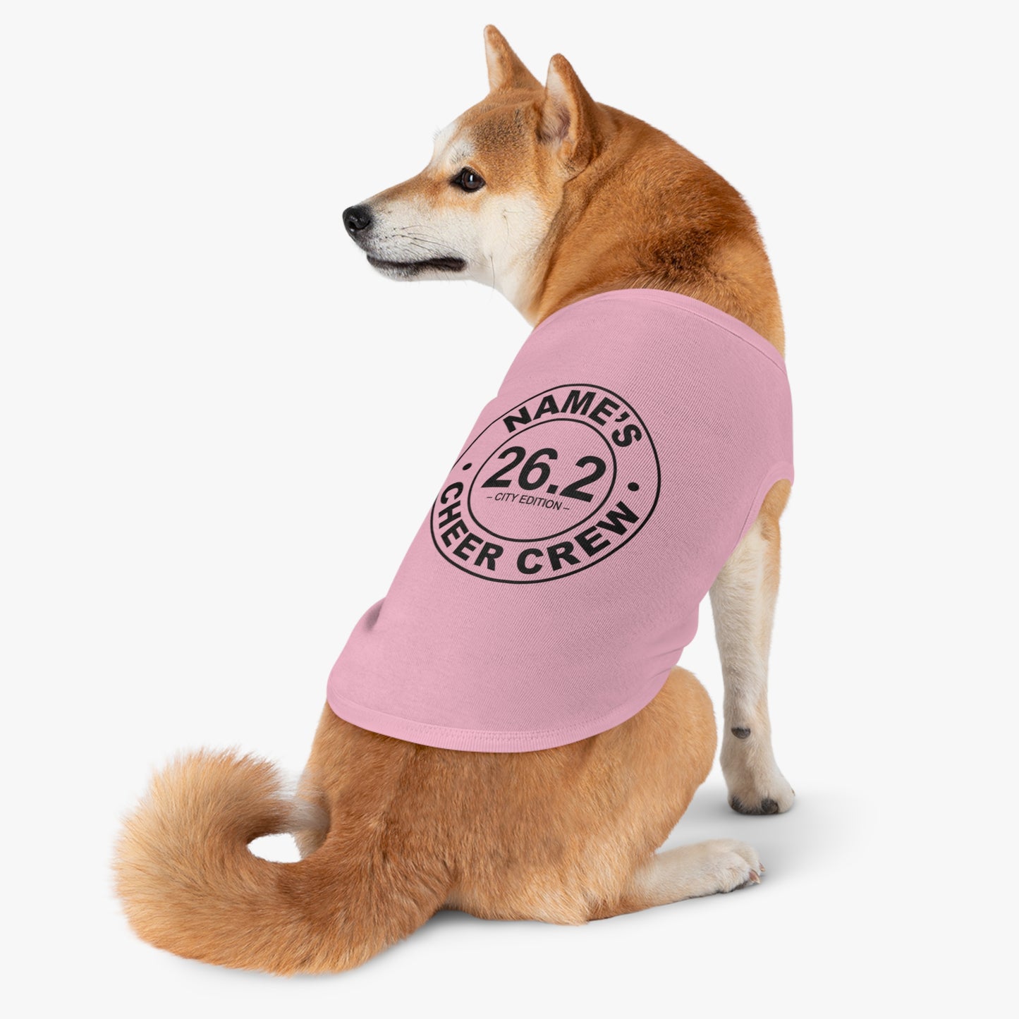 Cheer Crew Pet Tank Top | Personalized Dog Apparel for Runners, Active Pets, Gifts for Pet Lovers, Marathon Support