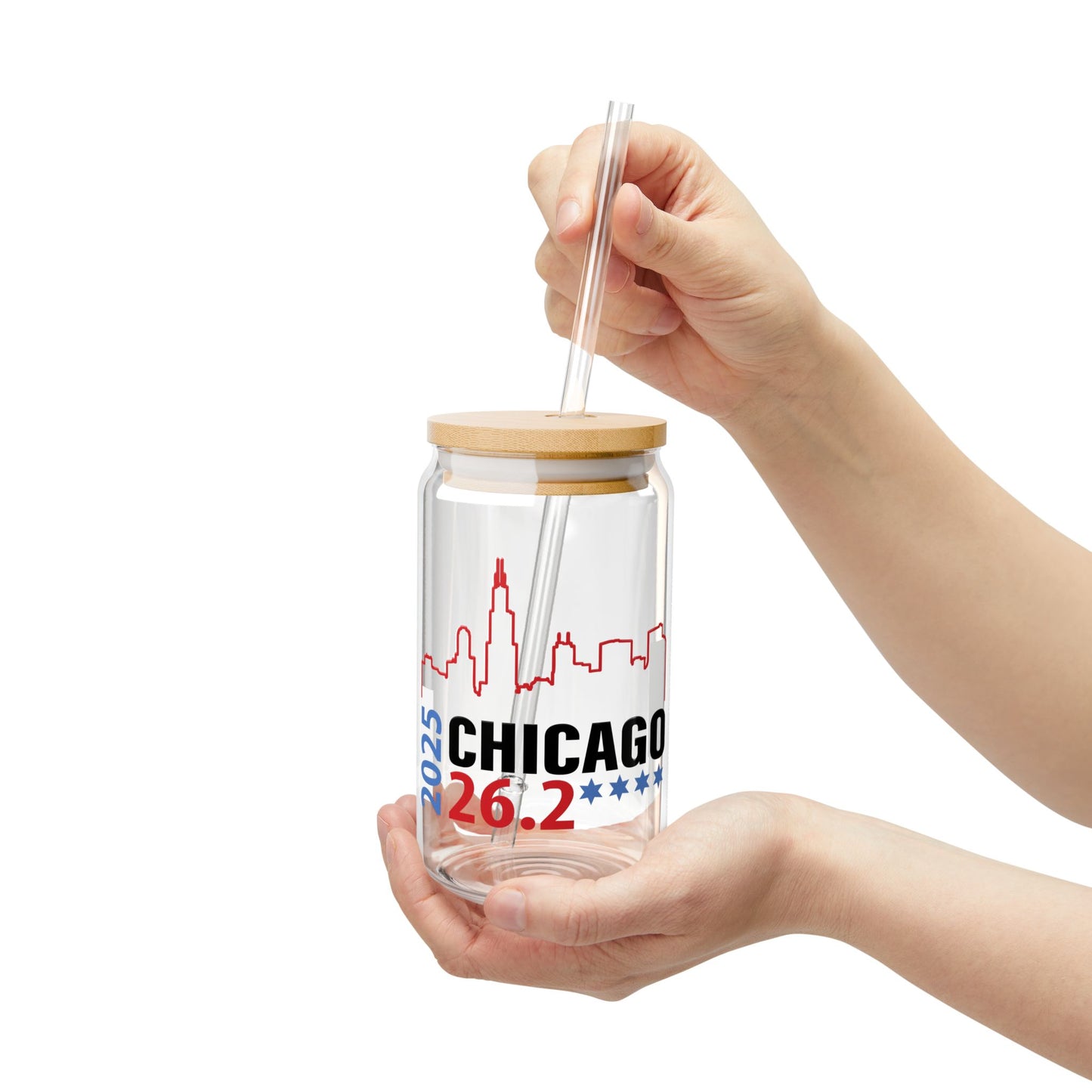 2025 Chicago 26.2 Sipper Glass, Eco-Friendly Drinkware, Running Gift, Sports Enthusiast, Event Keepsake, Commemorative