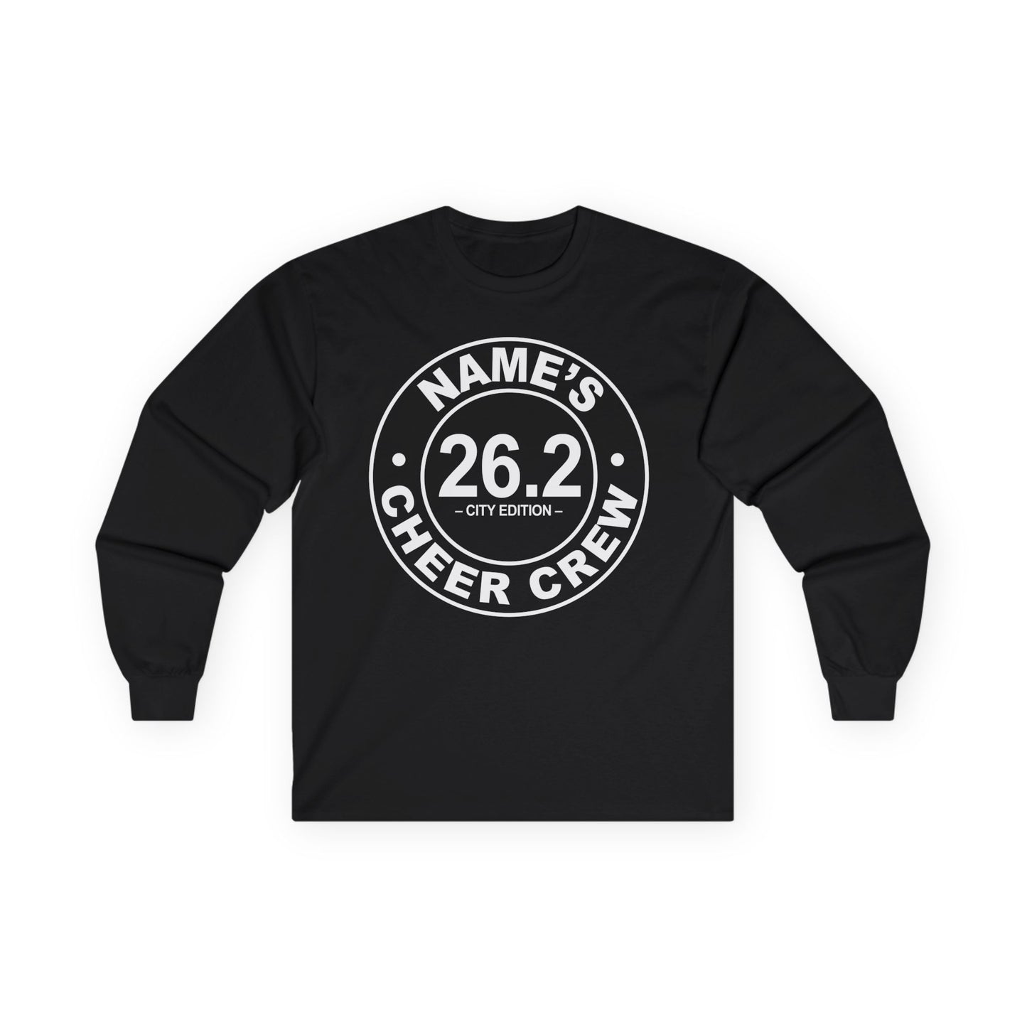 Personalized Long Sleeve Tee for Marathon Enthusiasts, Running Gear, Cheer Crew Shirt, Custom Name Gift, Activewear for Runners