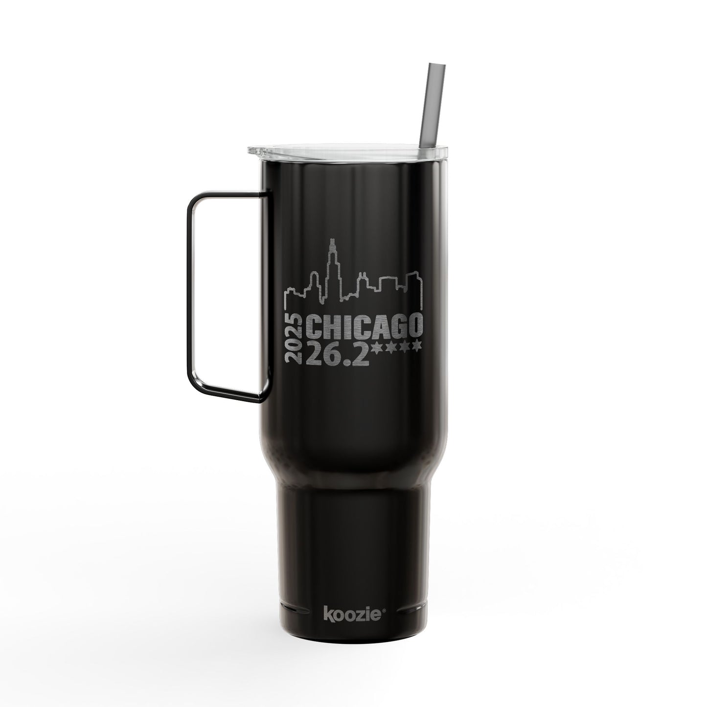 2025 Chicago 26.2 Engraved Insulated Tumbler, 40oz Travel Mug, Personalized Drink Container for Hot & Cold Beverages, Great for Gifts & Outdoors