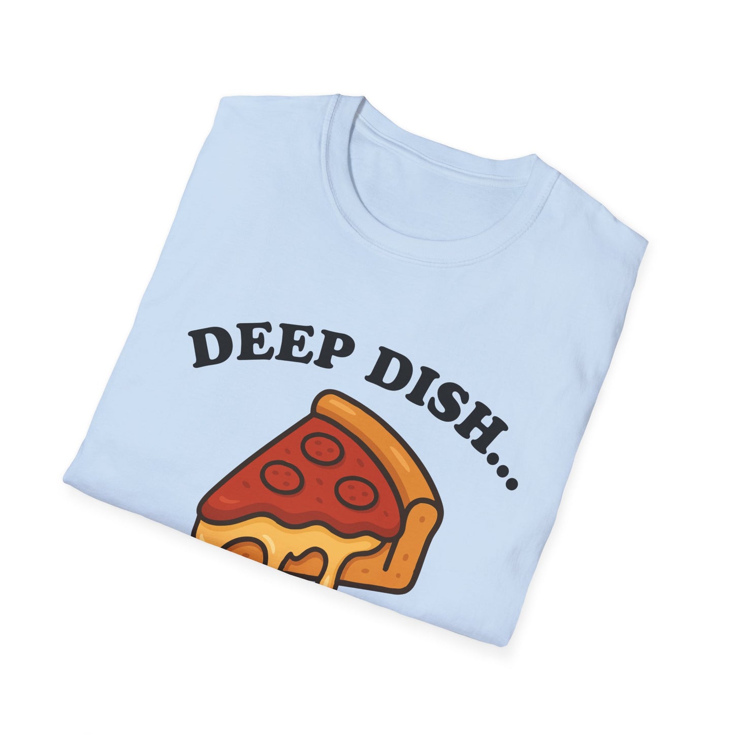 Funny Chicago Deep Dish Running T-Shirt, Unisex Tee, Foodie Apparel, BBQ Gift, Summer Top, Comfy Casual Wear