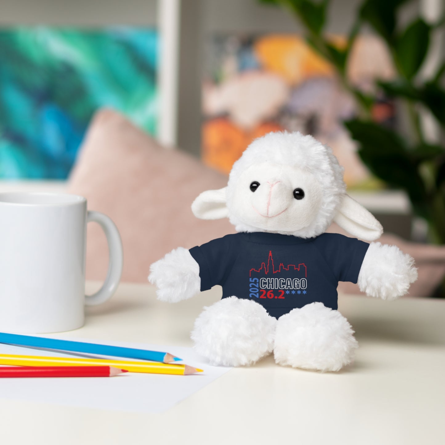 Chicago Marathon Finishers Stuffed Bear, Personalized Gift, Collector's Item, Cute Prize for Kids, Teddy Bear with Tee