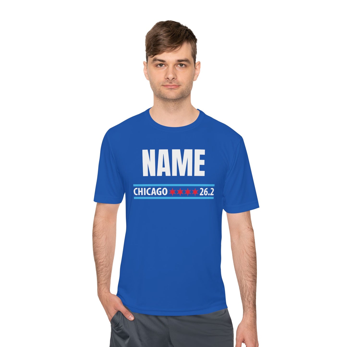 Customizable Chicago Marathon Moisture Wicking Tee, Running Shirt, Gift for Runners, Sports Apparel, Marathon Shirt, Fitness Gift