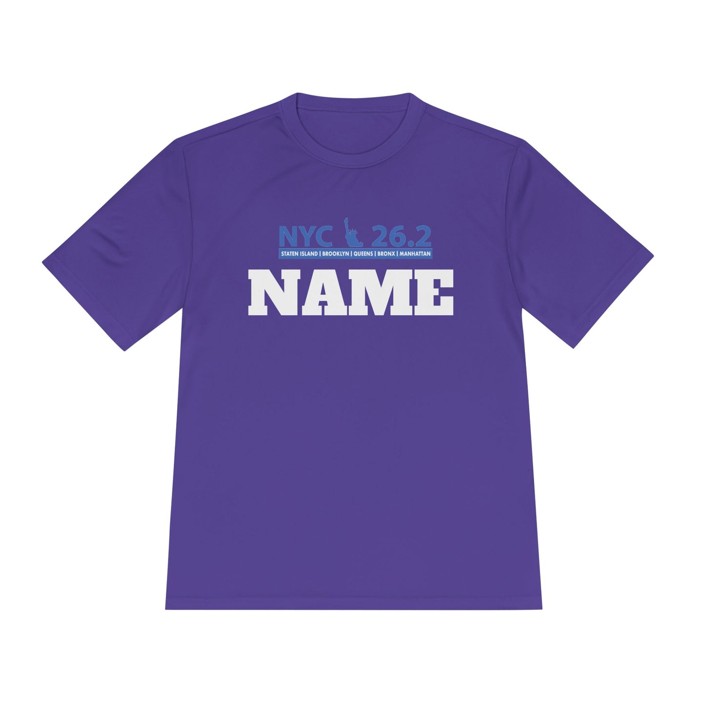 Customizable Marathon Moisture Wicking Tee, NYC, Running Shirt, Gift for Runners, Sports Apparel, Marathon Shirt, Fitness Gift