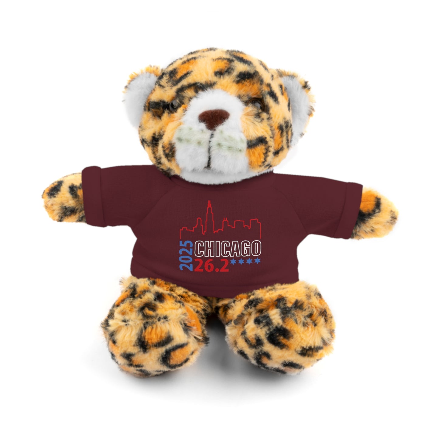 Chicago Marathon Finishers Stuffed Bear, Personalized Gift, Collector's Item, Cute Prize for Kids, Teddy Bear with Tee
