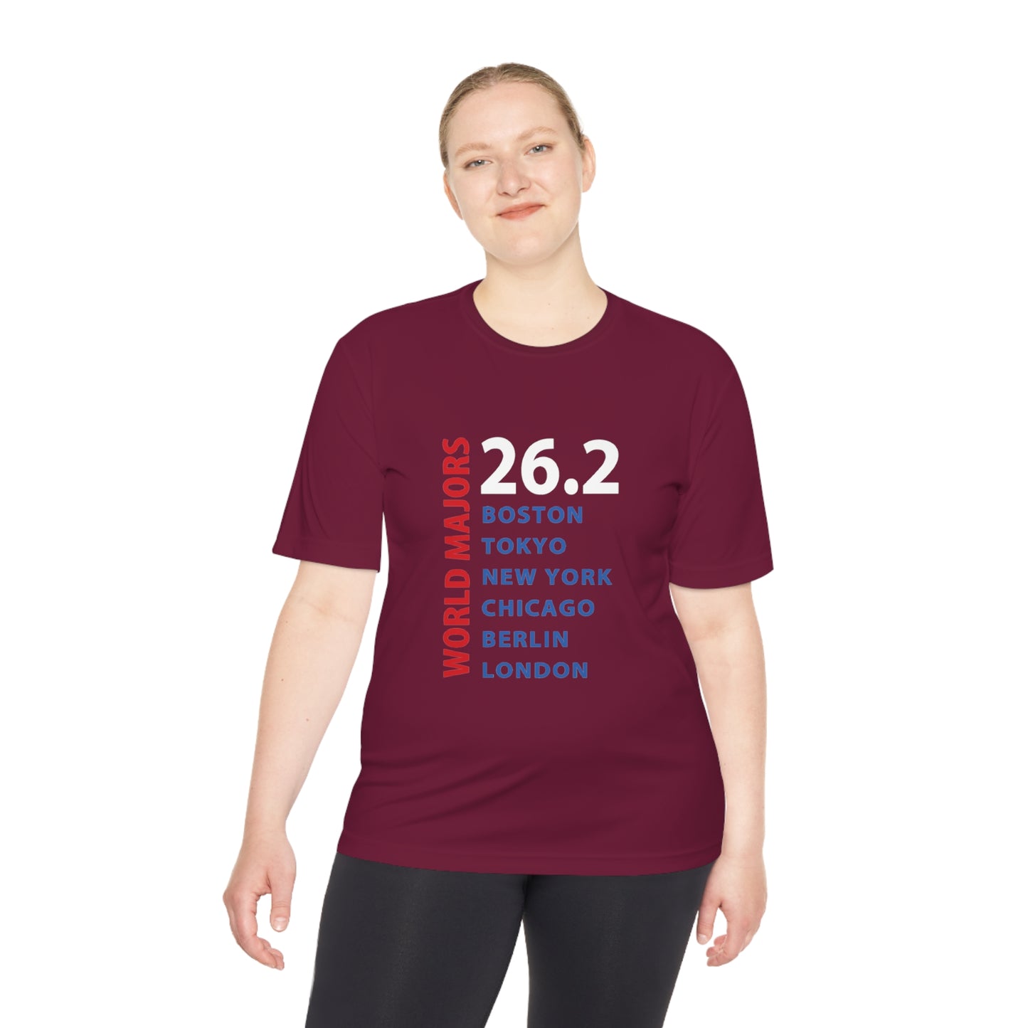 Marathon Majors List Unisex Moisture Wicking Tee