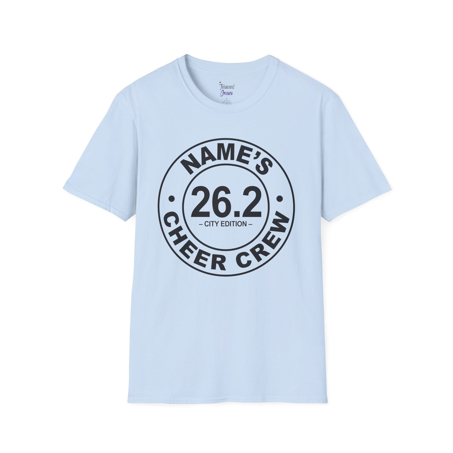 Personalized Cheer Crew T-Shirt, Custom Running Shirt, Marathon Support Tee, Gift for Runners, 26.2 City Edition Tee