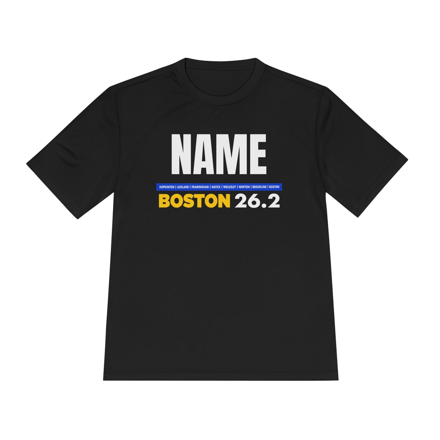 Customizable Marathon Moisture Wicking Tee, Boston, Running Shirt, Gift for Runners, Sports Apparel, Marathon Shirt, Fitness Gift