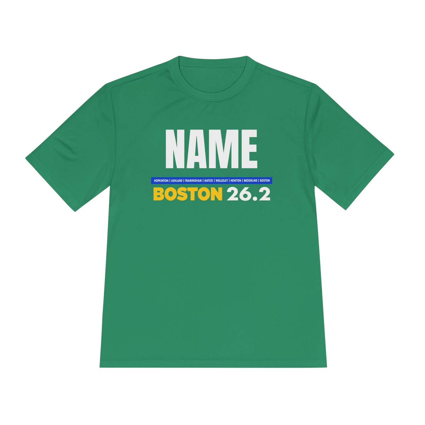 Customizable Marathon Moisture Wicking Tee, Boston, Running Shirt, Gift for Runners, Sports Apparel, Marathon Shirt, Fitness Gift
