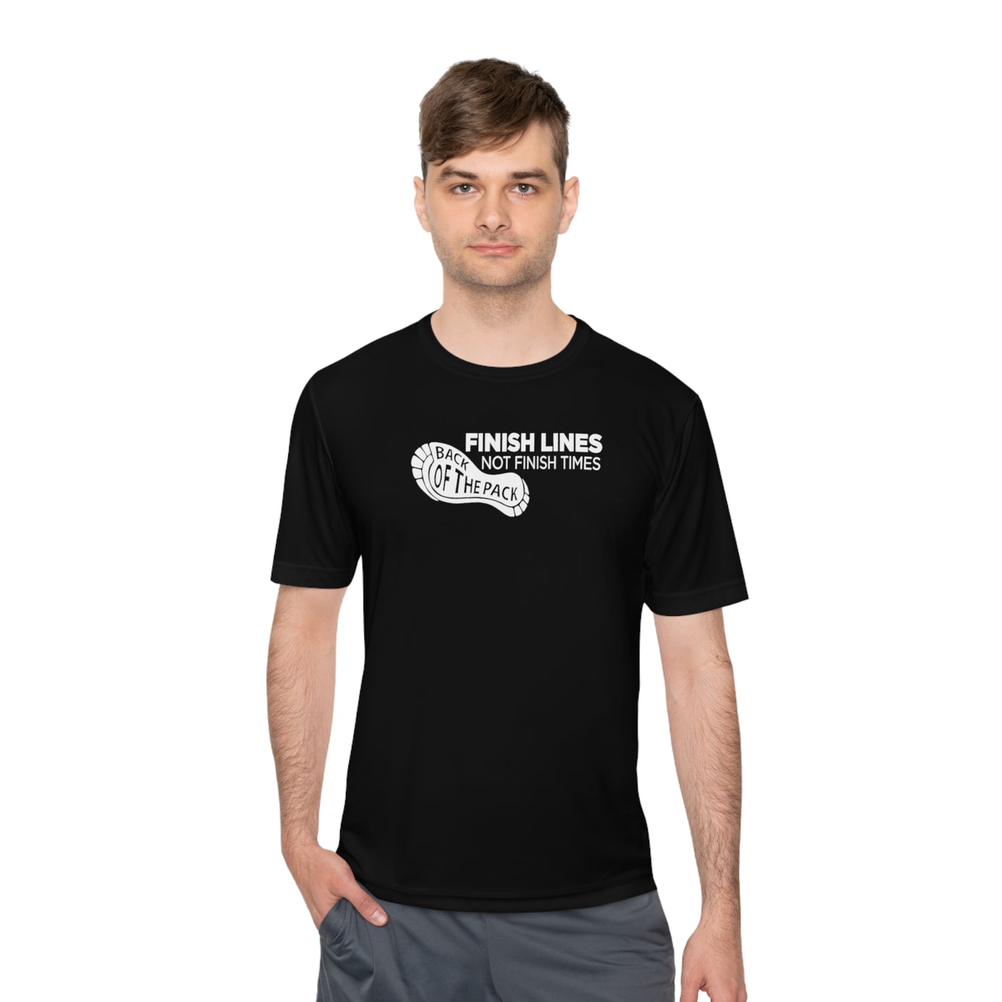 Back of the pack slogan Unisex Moisture Wicking Tee