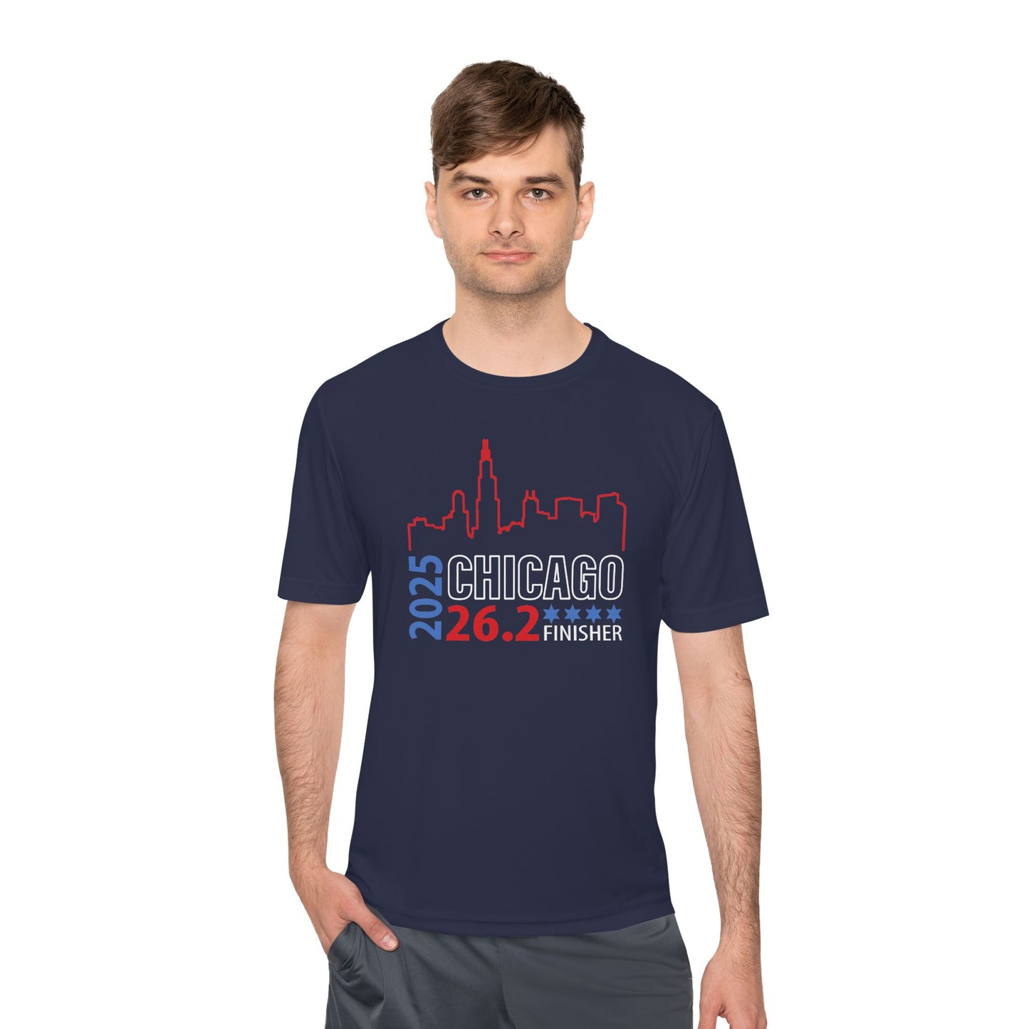 2025 Chicago 26.2 Finisher Tee, Unisex Moisture Wicking Shirt, Running Gear, Sportswear, Gift for Runners, Marathon Training Apparel