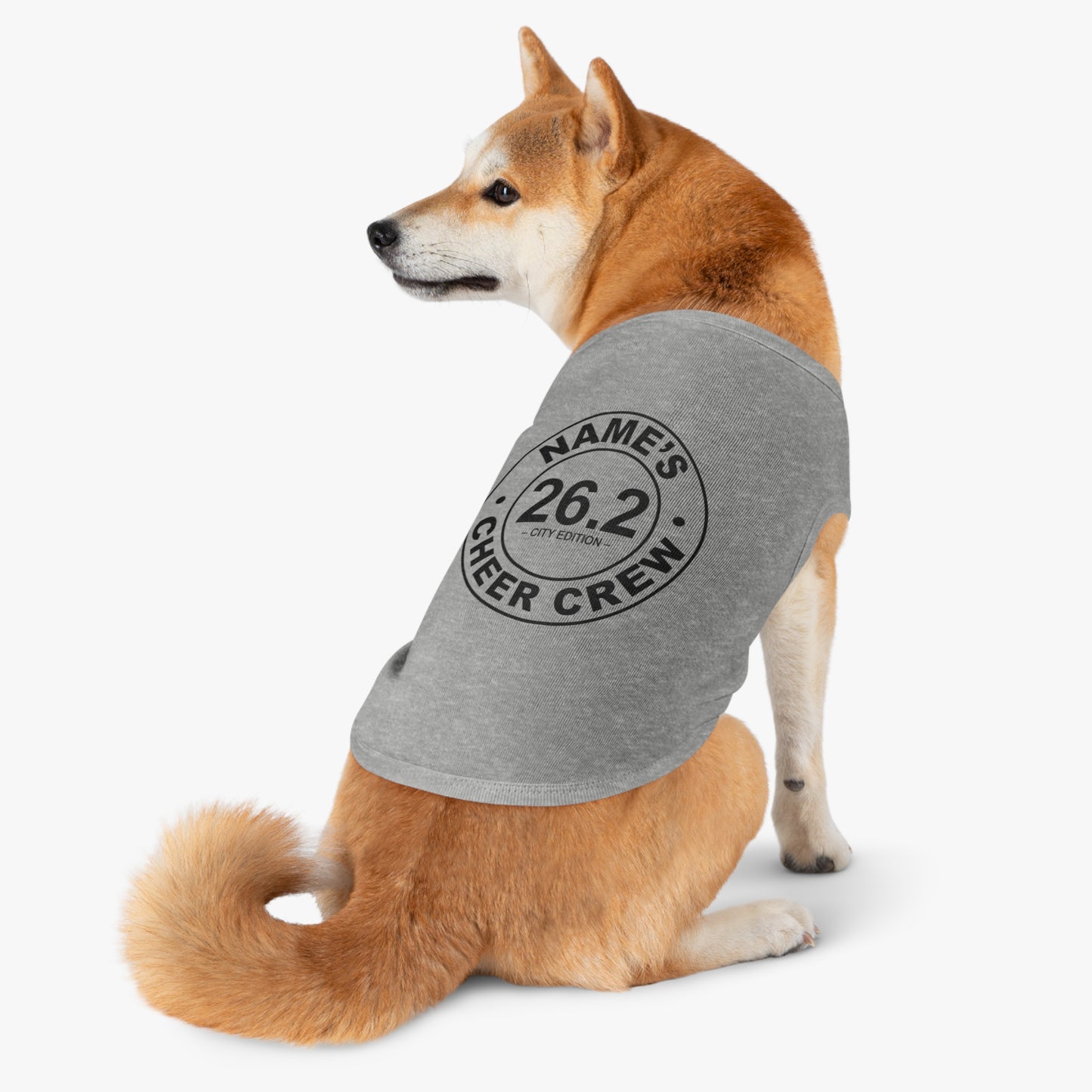 Cheer Crew Pet Tank Top | Personalized Dog Apparel for Runners, Active Pets, Gifts for Pet Lovers, Marathon Support